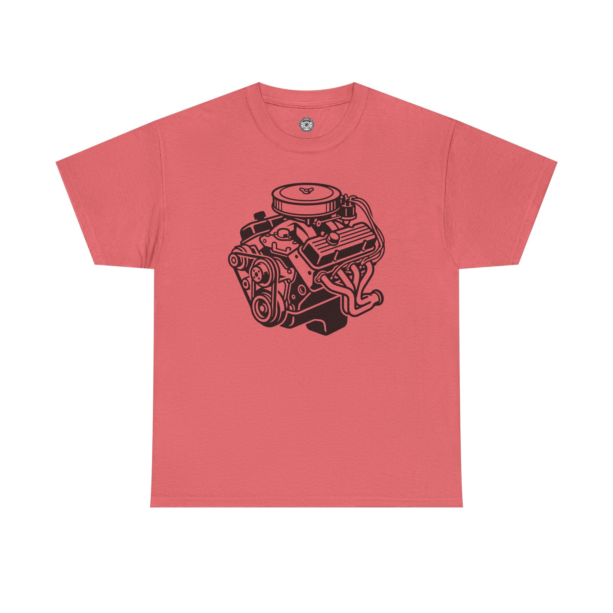 Unisex Heavy Cotton Tee — Engine Illustration (Big Block)