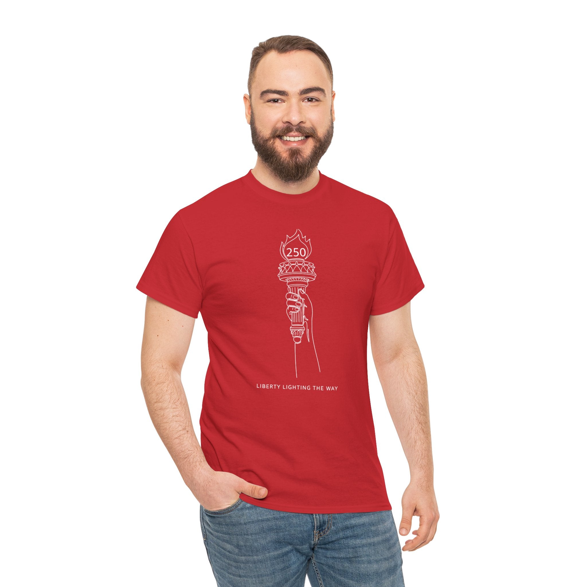Unisex Heavy Cotton Tee — Liberty Torch 250th Anniversary