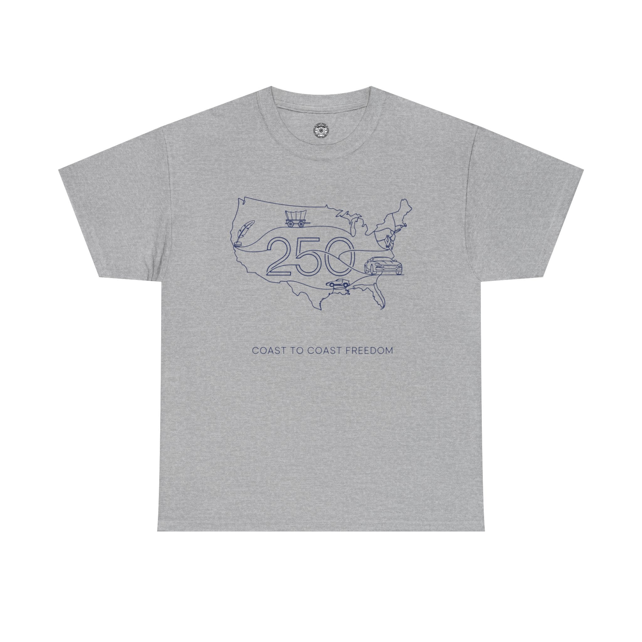 Unisex Heavy Cotton Tee — 250th Coast to Coast Freedom