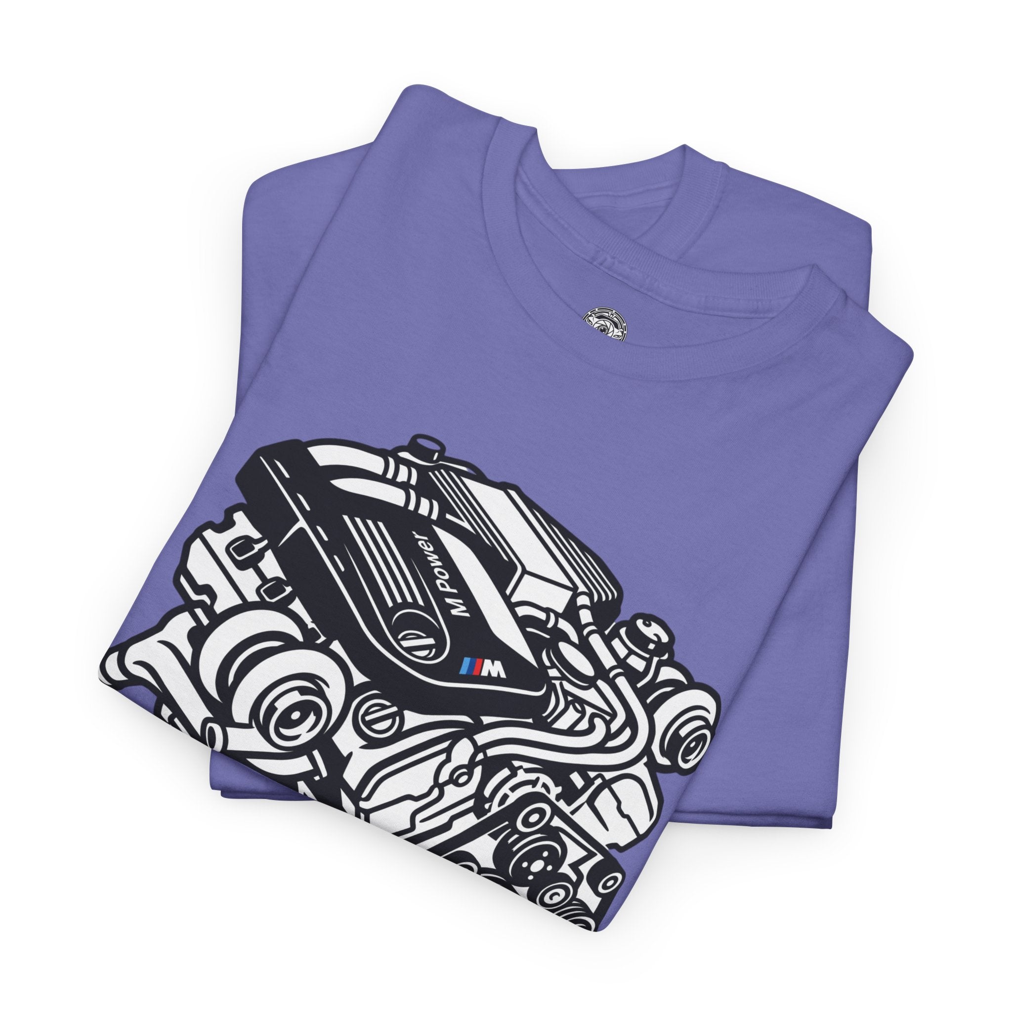 Unisex Heavy Cotton Tee — Engine Illustration (S58)