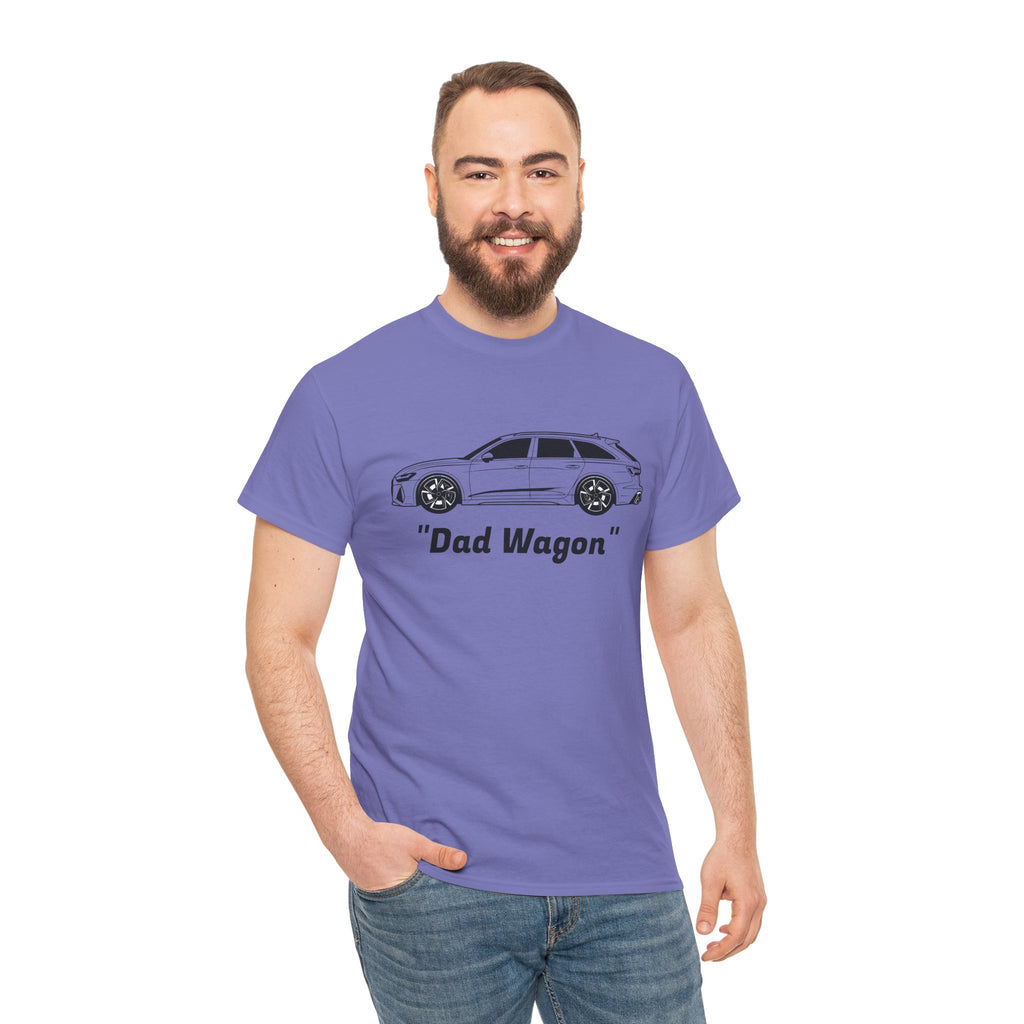 Unisex Heavy Cotton Tee — Twin-Turbo V8 "Dad Wagon"