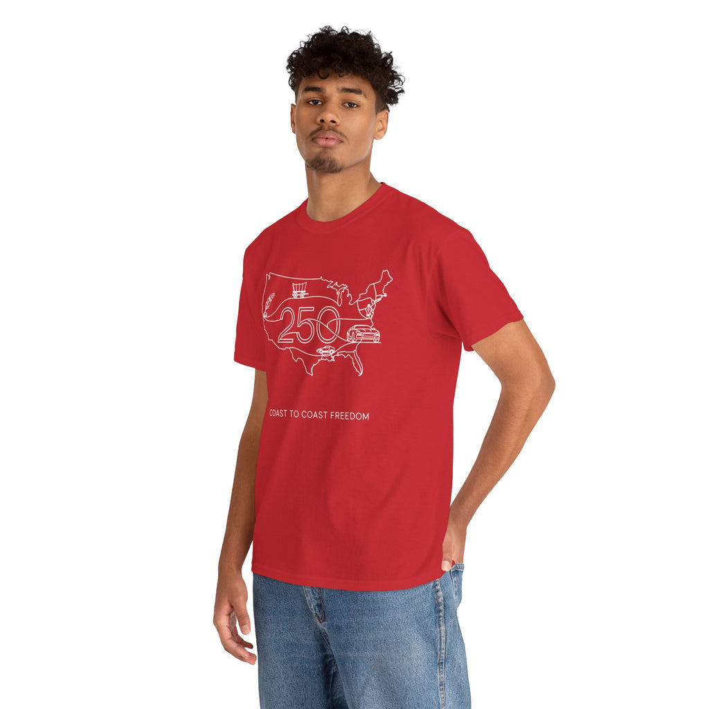 Unisex Heavy Cotton Tee — 250th Coast to Coast Freedom
