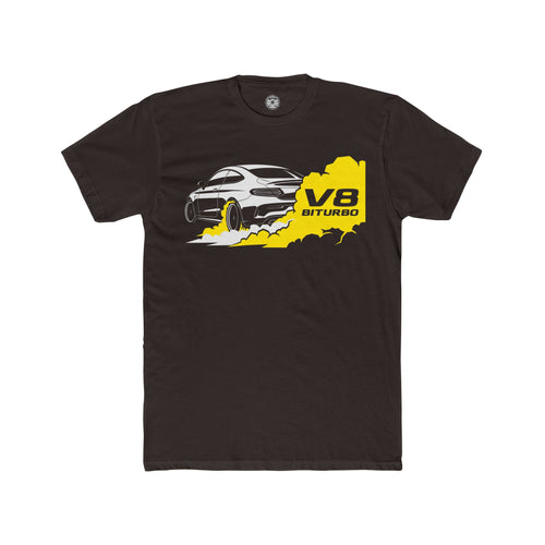 Men's Cotton Crew Tee — V8 Biturbo Burnout