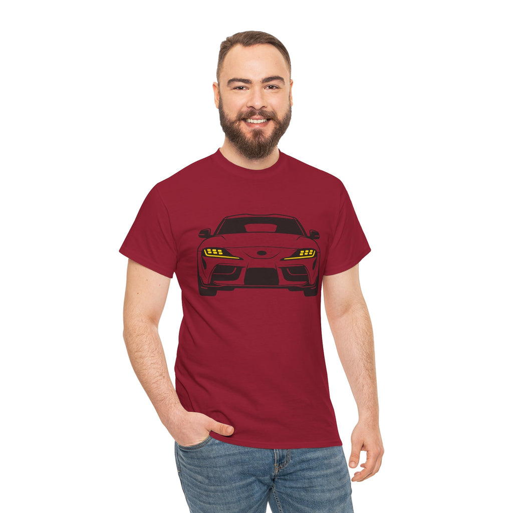 Unisex Heavy Cotton Tee — A90 Illuminated Headlights (Yellow)