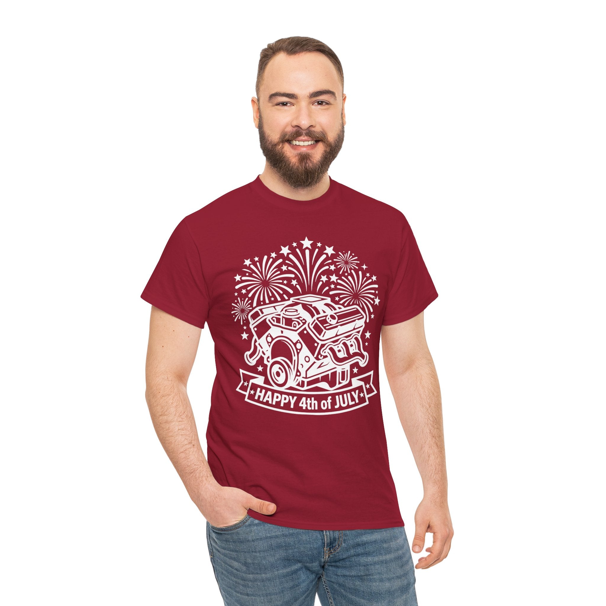 Unisex Heavy Cotton Tee — V8/Fireworks