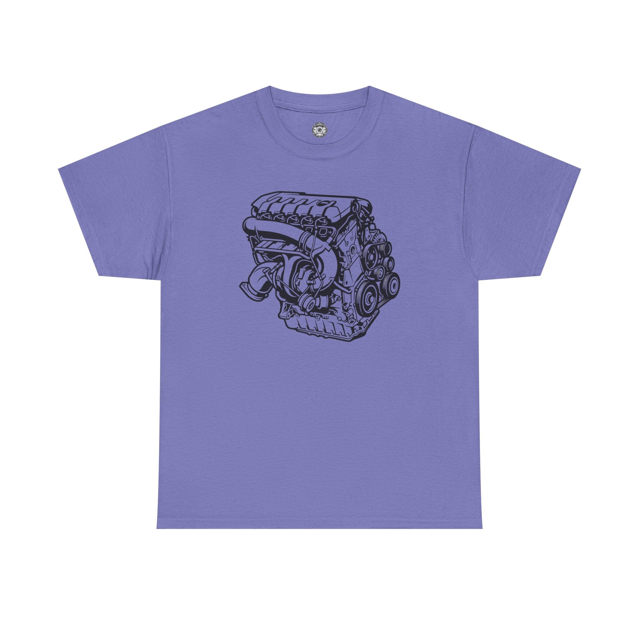 Unisex Heavy Cotton Tee — Engine Illustration (DAZA)