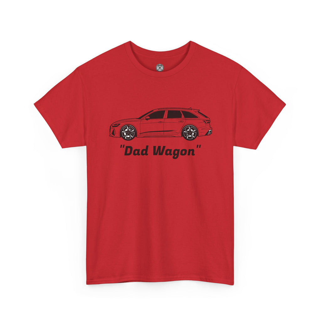 Unisex Heavy Cotton Tee — Twin-Turbo V8 "Dad Wagon"