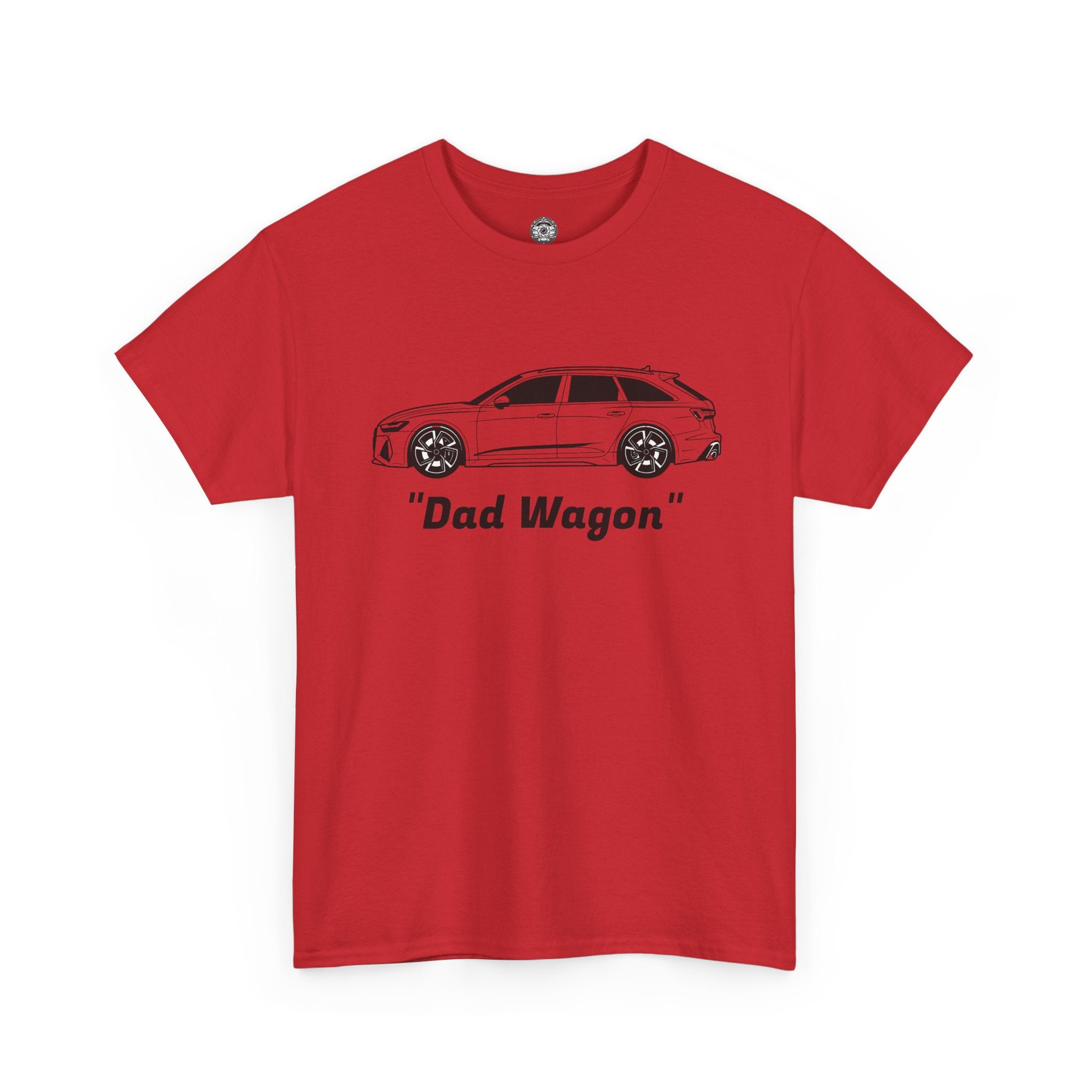 Unisex Heavy Cotton Tee — Twin-Turbo V8 "Dad Wagon"
