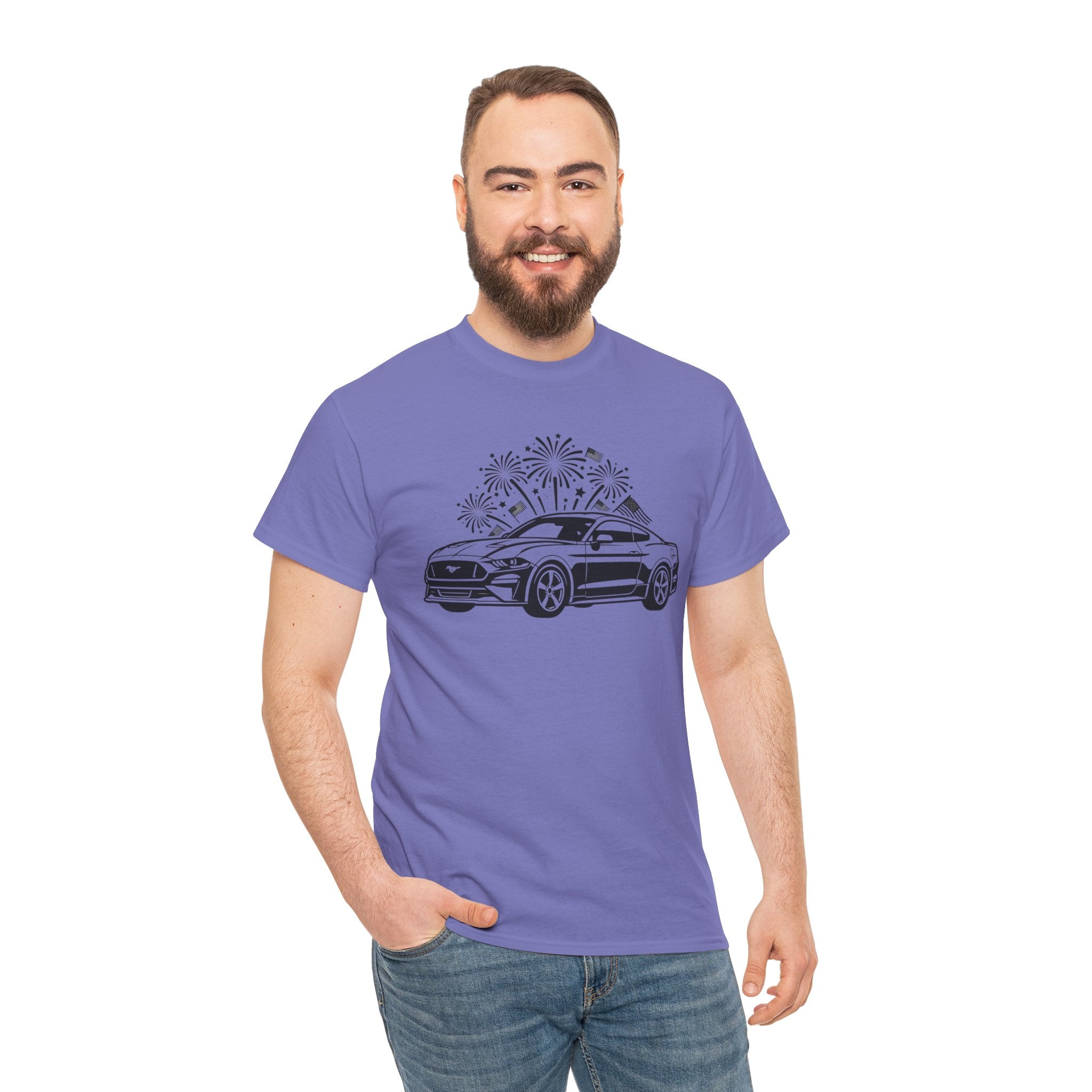 Unisex Heavy Cotton Tee — 4th of July — Modern American Muscle