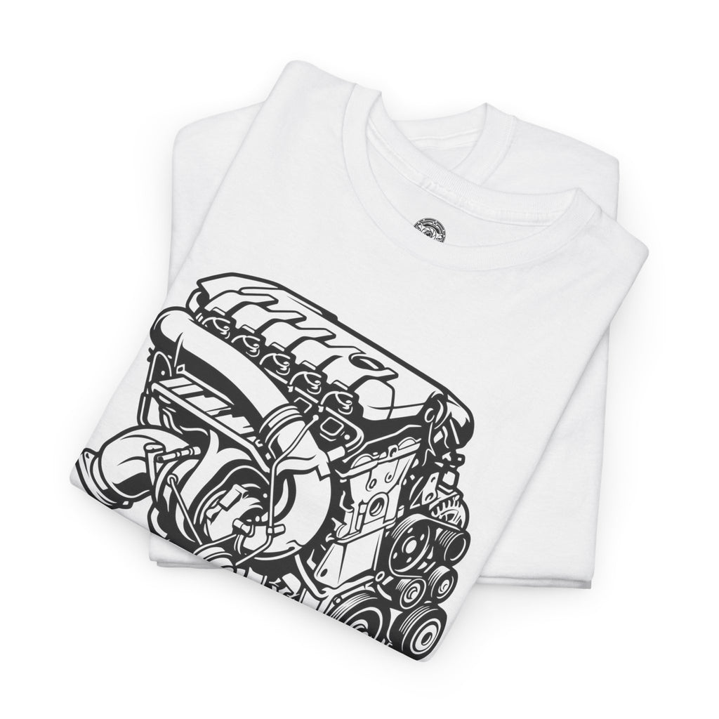 Unisex Heavy Cotton Tee — Engine Illustration (DAZA)