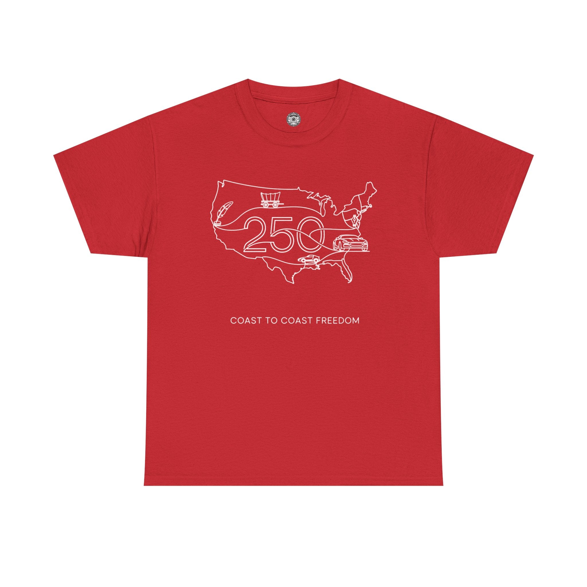 Unisex Heavy Cotton Tee — 250th Coast to Coast Freedom