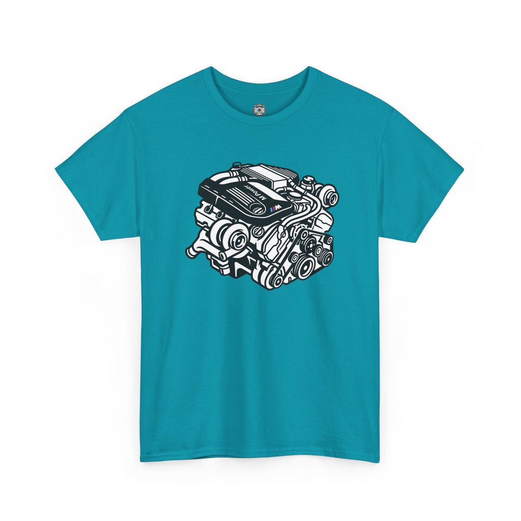 Unisex Heavy Cotton Tee — Engine Illustration (S58)