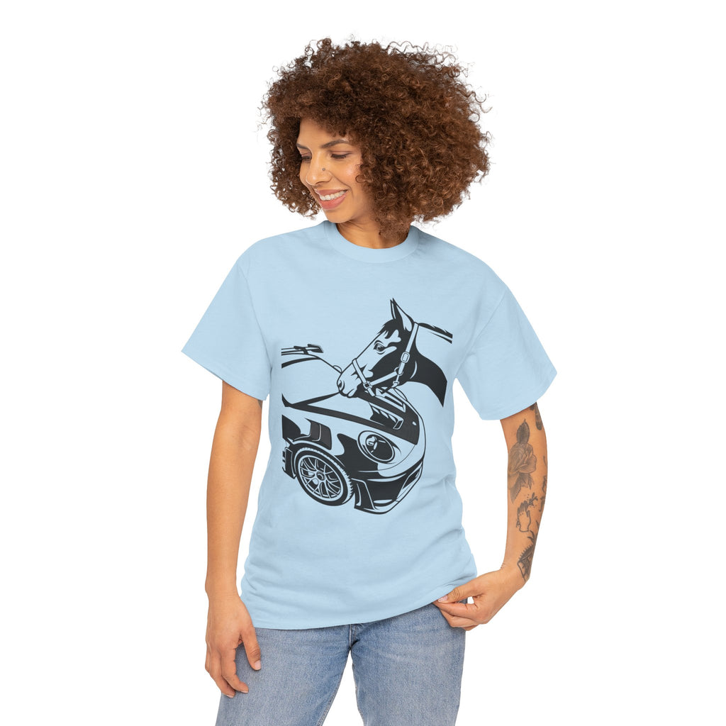 Unisex Heavy Cotton Tee — 992 vs Horse (Viral Video)
