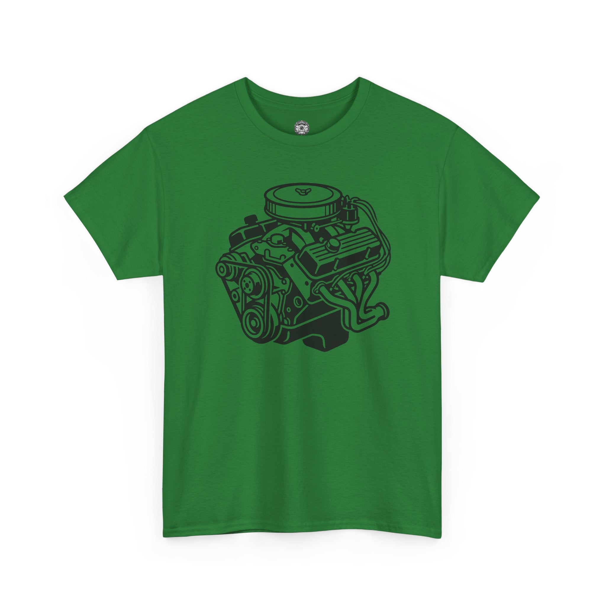 Unisex Heavy Cotton Tee — Engine Illustration (Big Block)