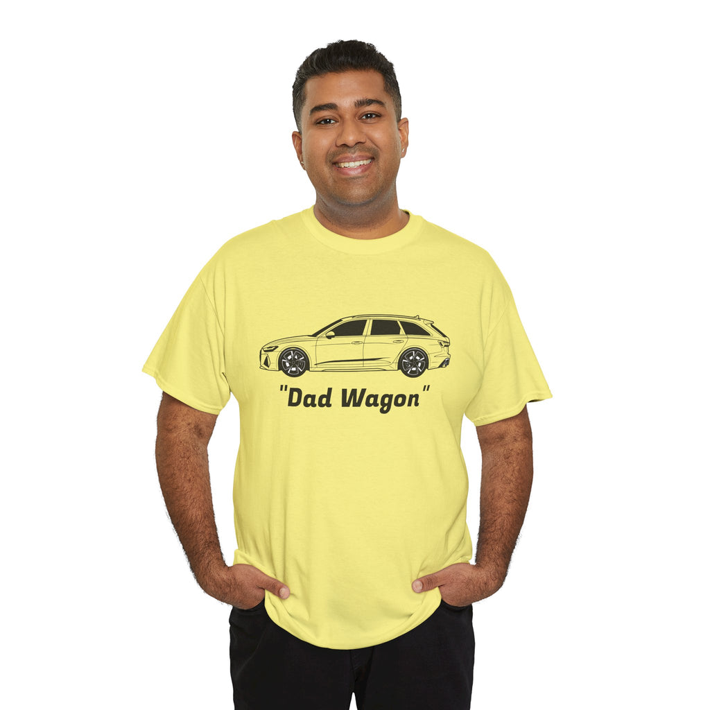 Unisex Heavy Cotton Tee — Twin-Turbo V8 "Dad Wagon"
