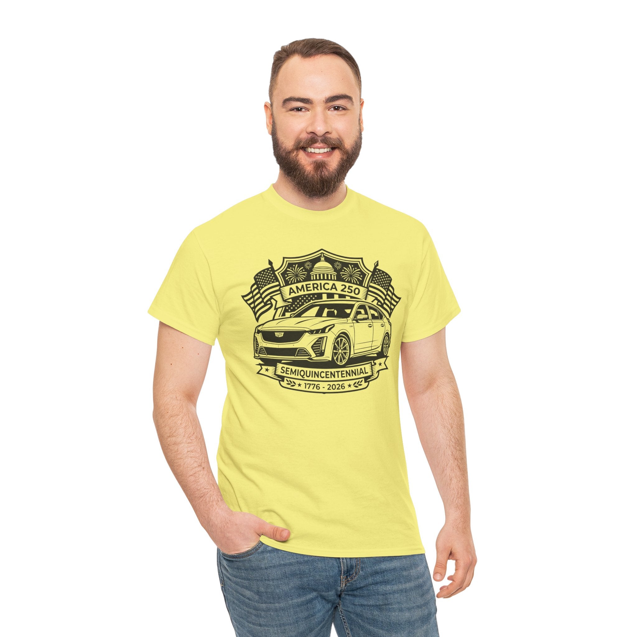 Unisex Heavy Cotton Tee — 4th of July — American Sedan