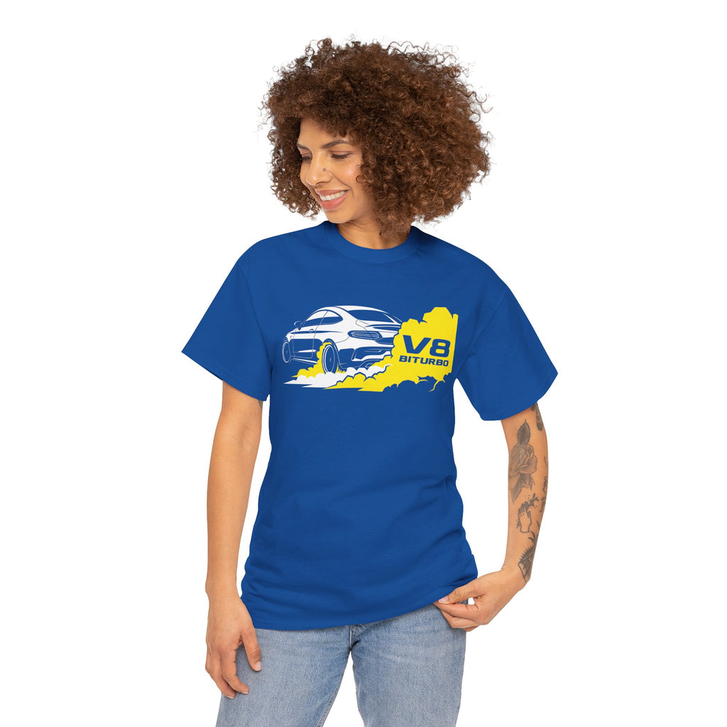Unisex Heavy Cotton Tee — V8 Biturbo Burnout