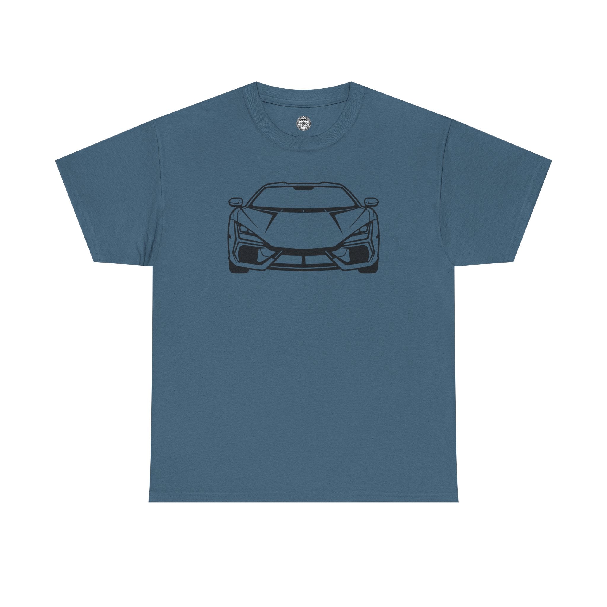Unisex Heavy Cotton Tee — V12 Hybrid Minimalist Outline