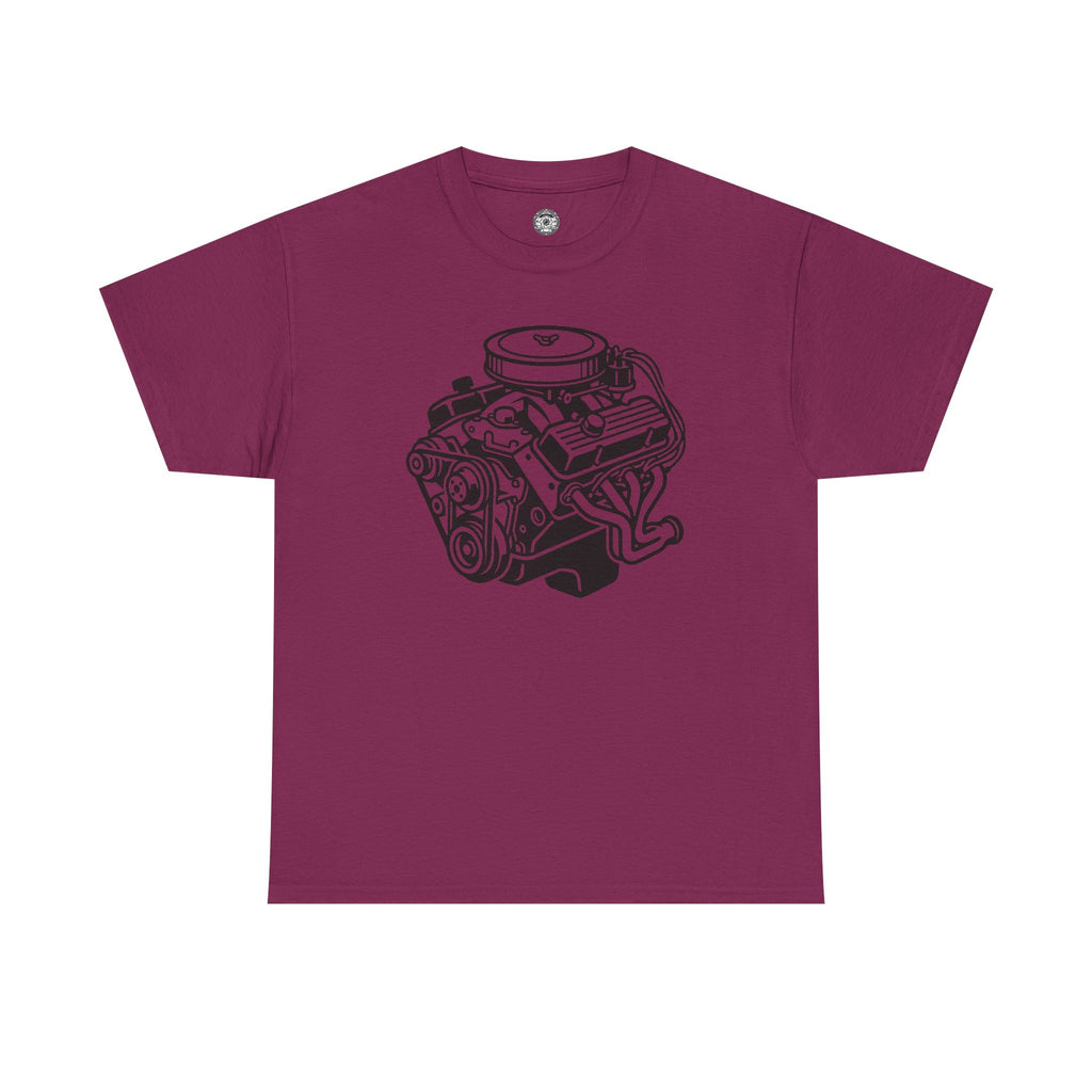 Unisex Heavy Cotton Tee — Engine Illustration (Big Block)