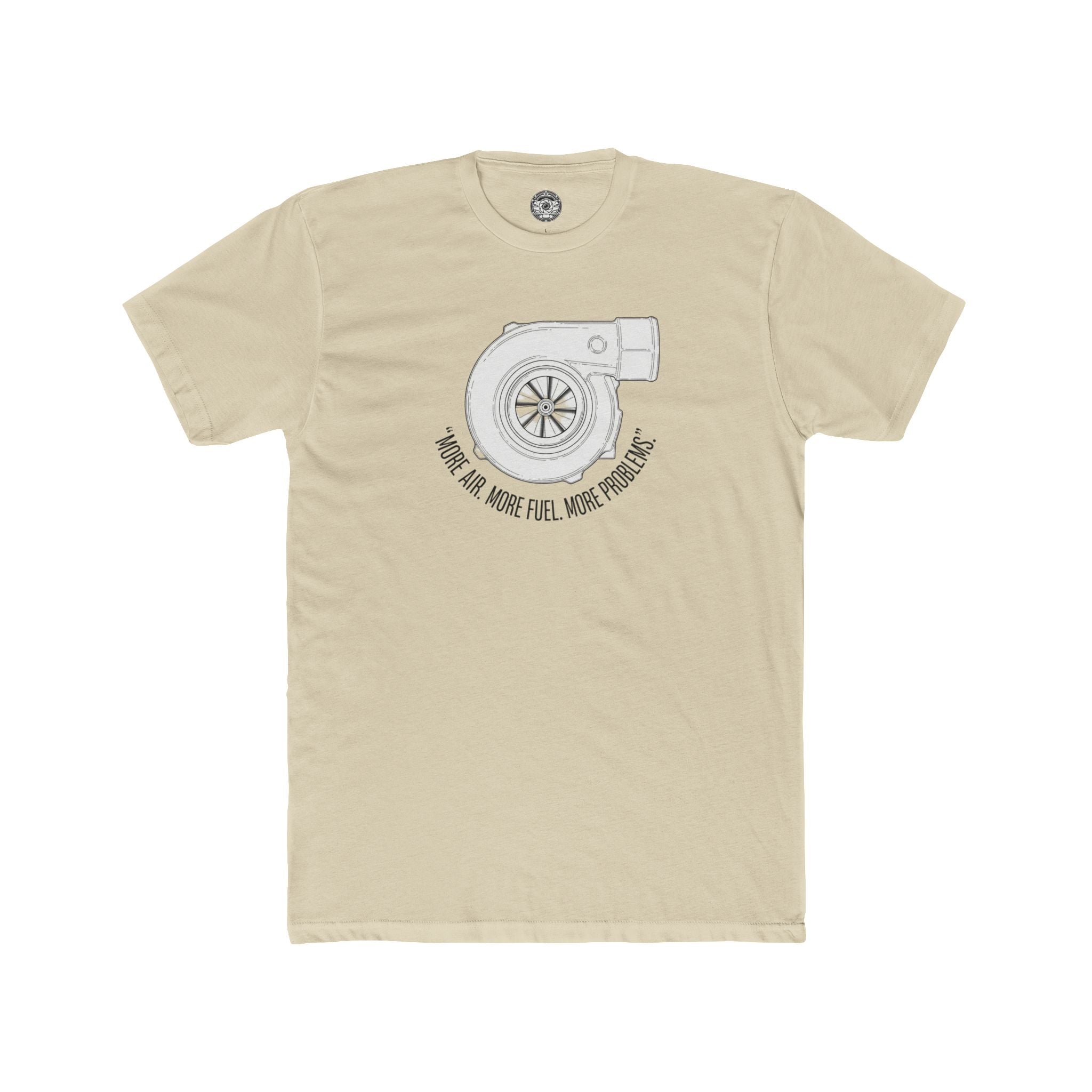 Men's Cotton Crew Tee — "More Air, More Fuel, More Problems"