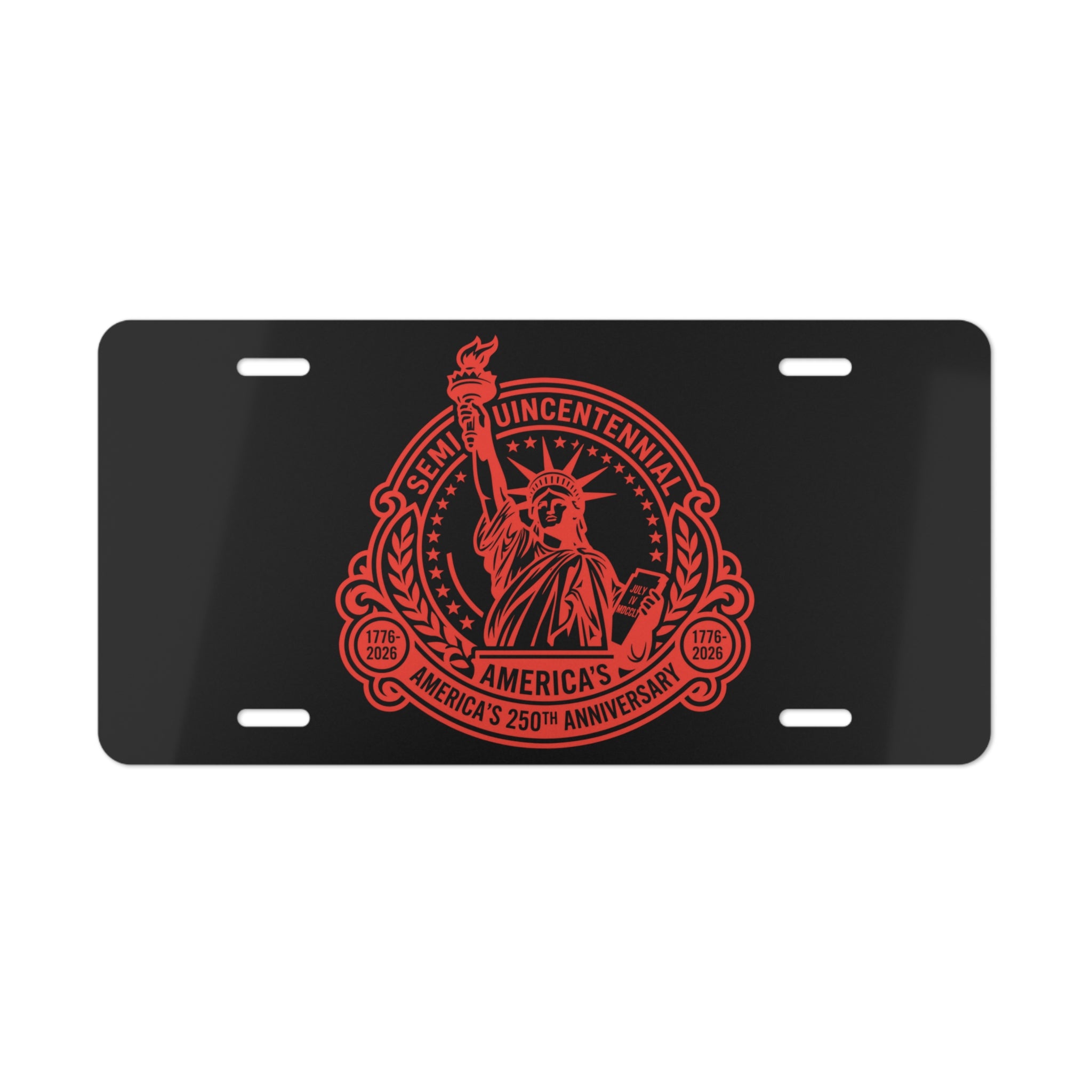 Vanity Plate — USA 2026 Semiquincentennial V2 Red (Limited Edition)