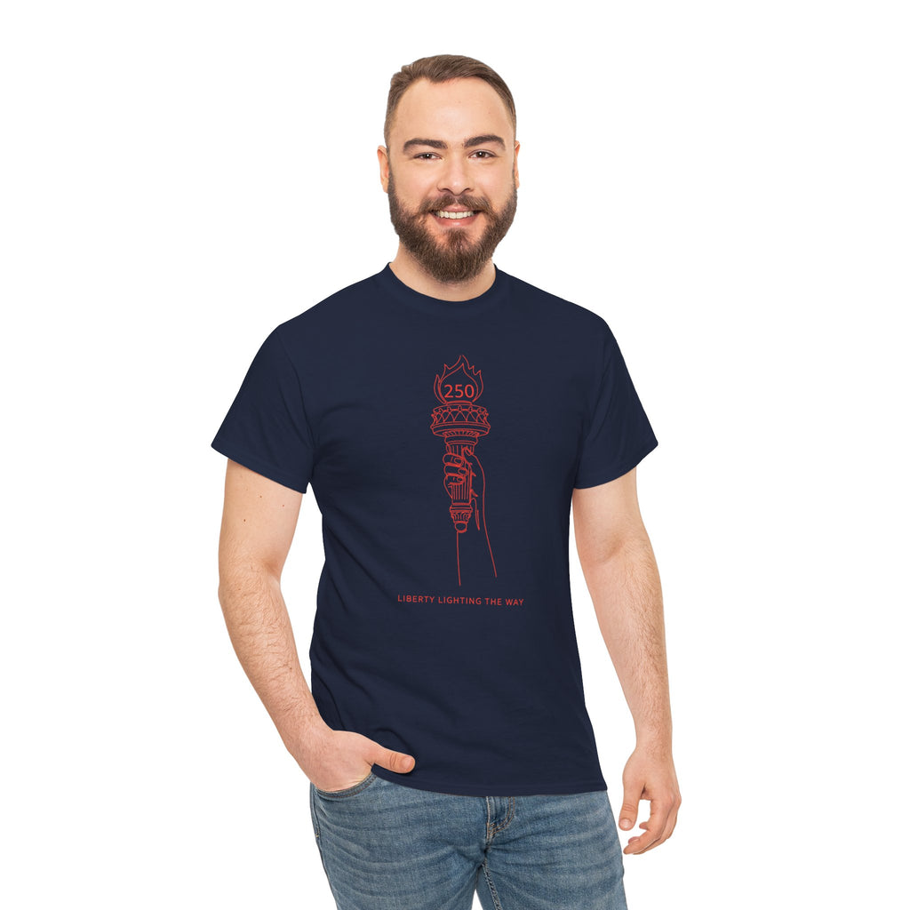 Unisex Heavy Cotton Tee — Liberty Torch 250th Anniversary