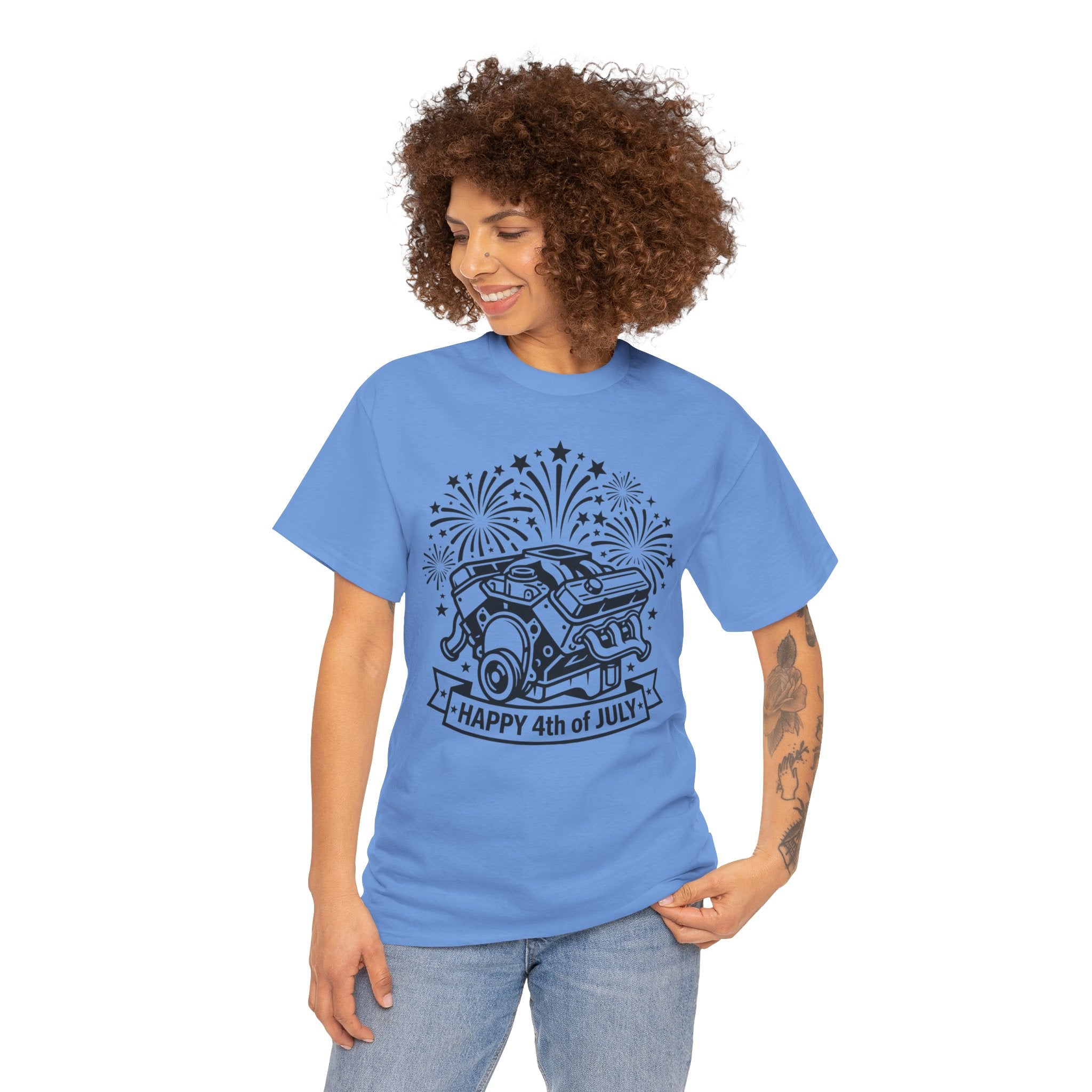 Unisex Heavy Cotton Tee — V8/Fireworks