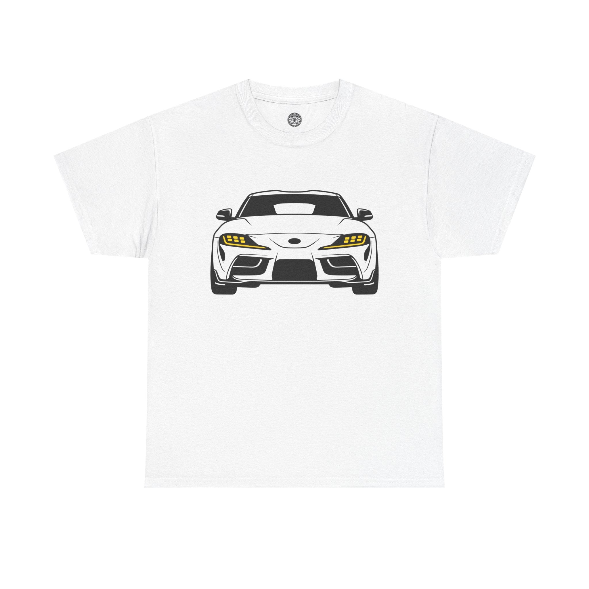 Unisex Heavy Cotton Tee — A90 Illuminated Headlights (Yellow)