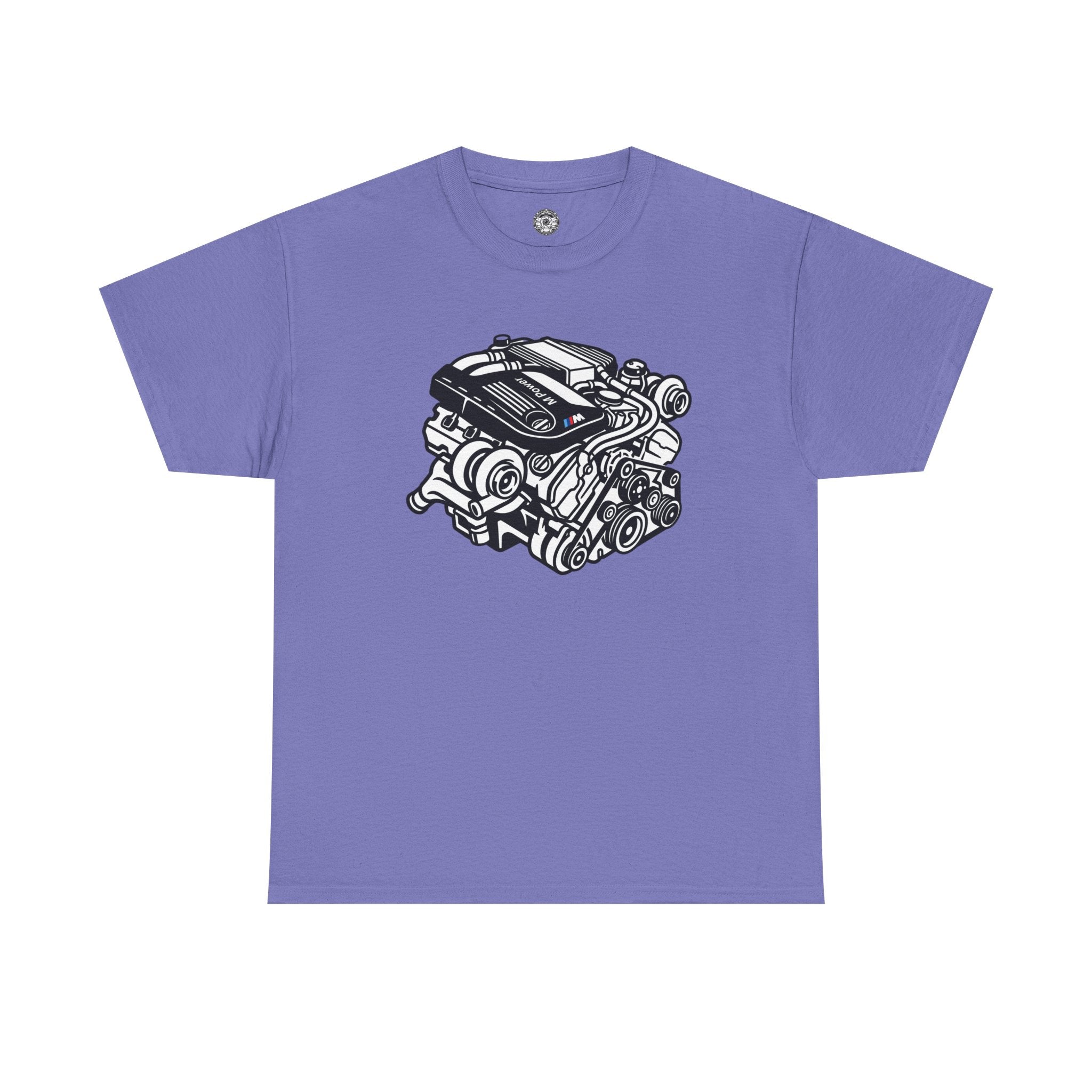 Unisex Heavy Cotton Tee — Engine Illustration (S58)
