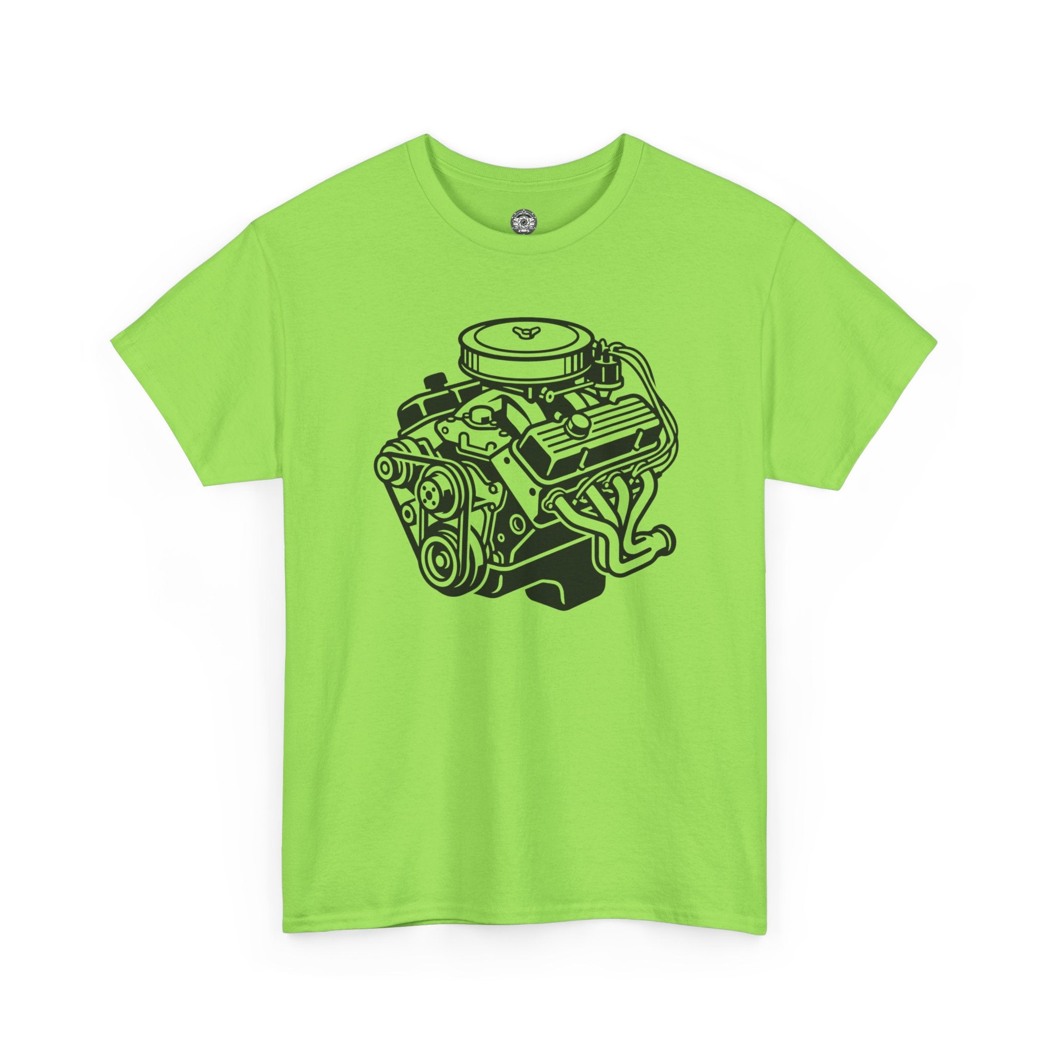Unisex Heavy Cotton Tee — Engine Illustration (Big Block)