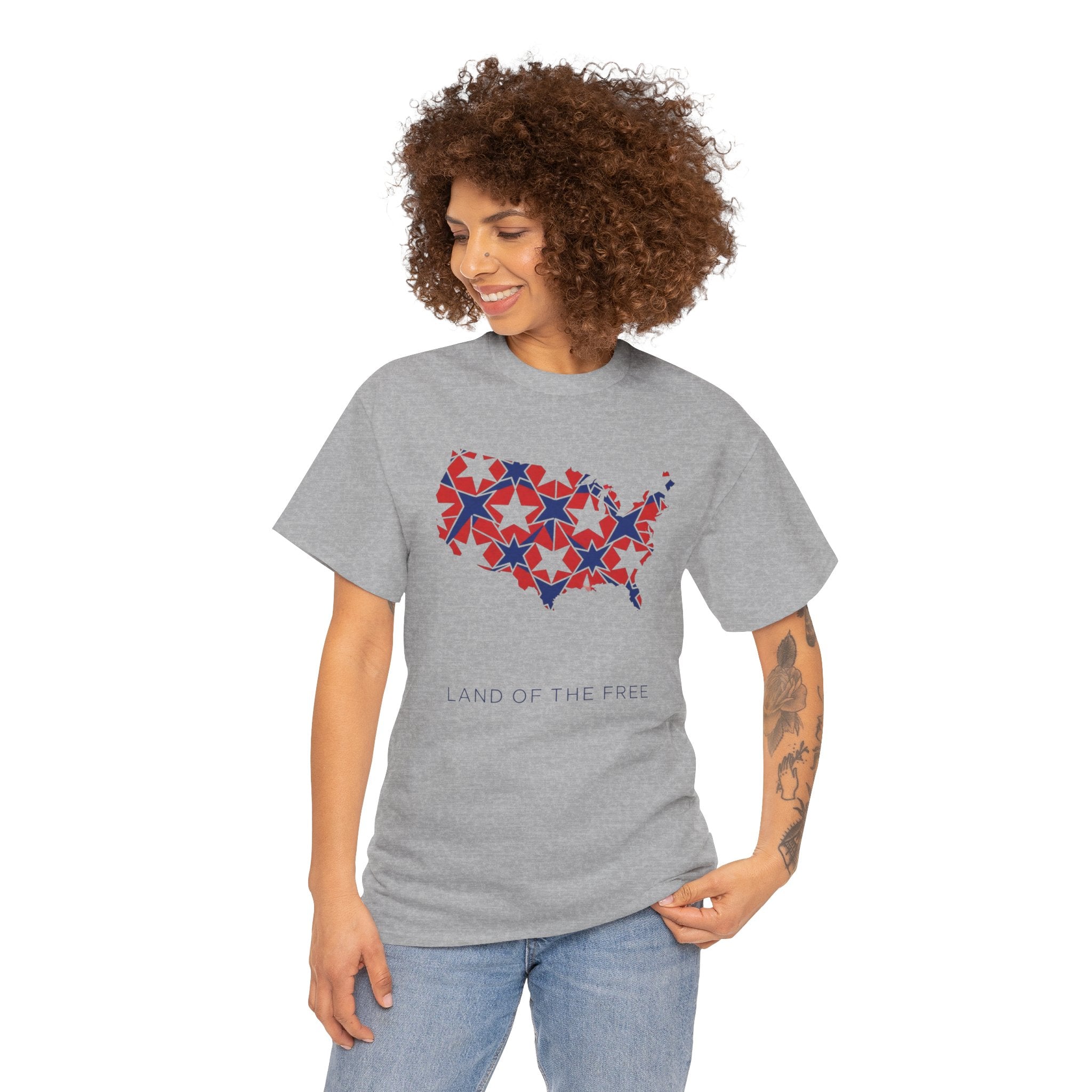 Unisex Heavy Cotton Tee — Land of the Free