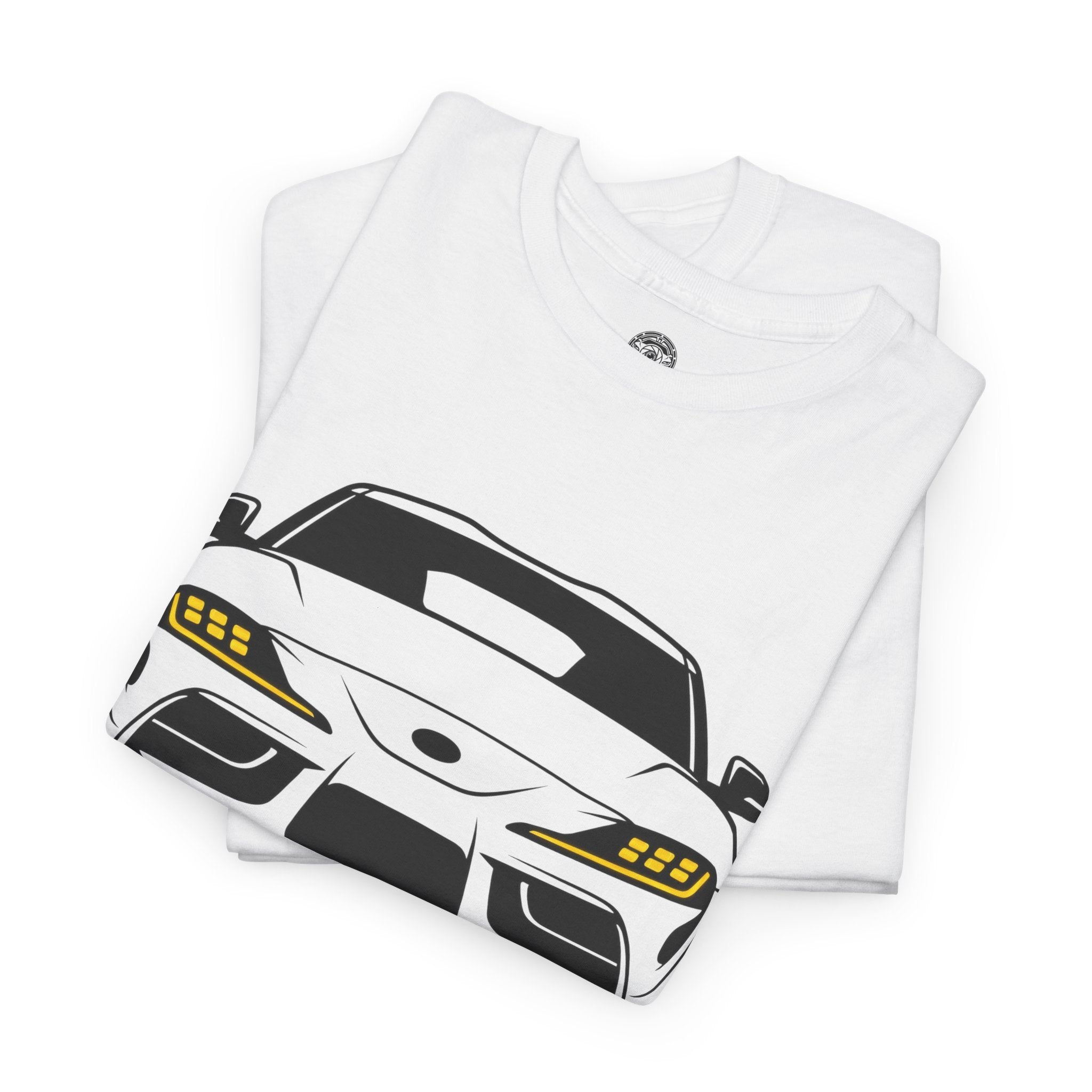 Unisex Heavy Cotton Tee — A90 Illuminated Headlights (Yellow)