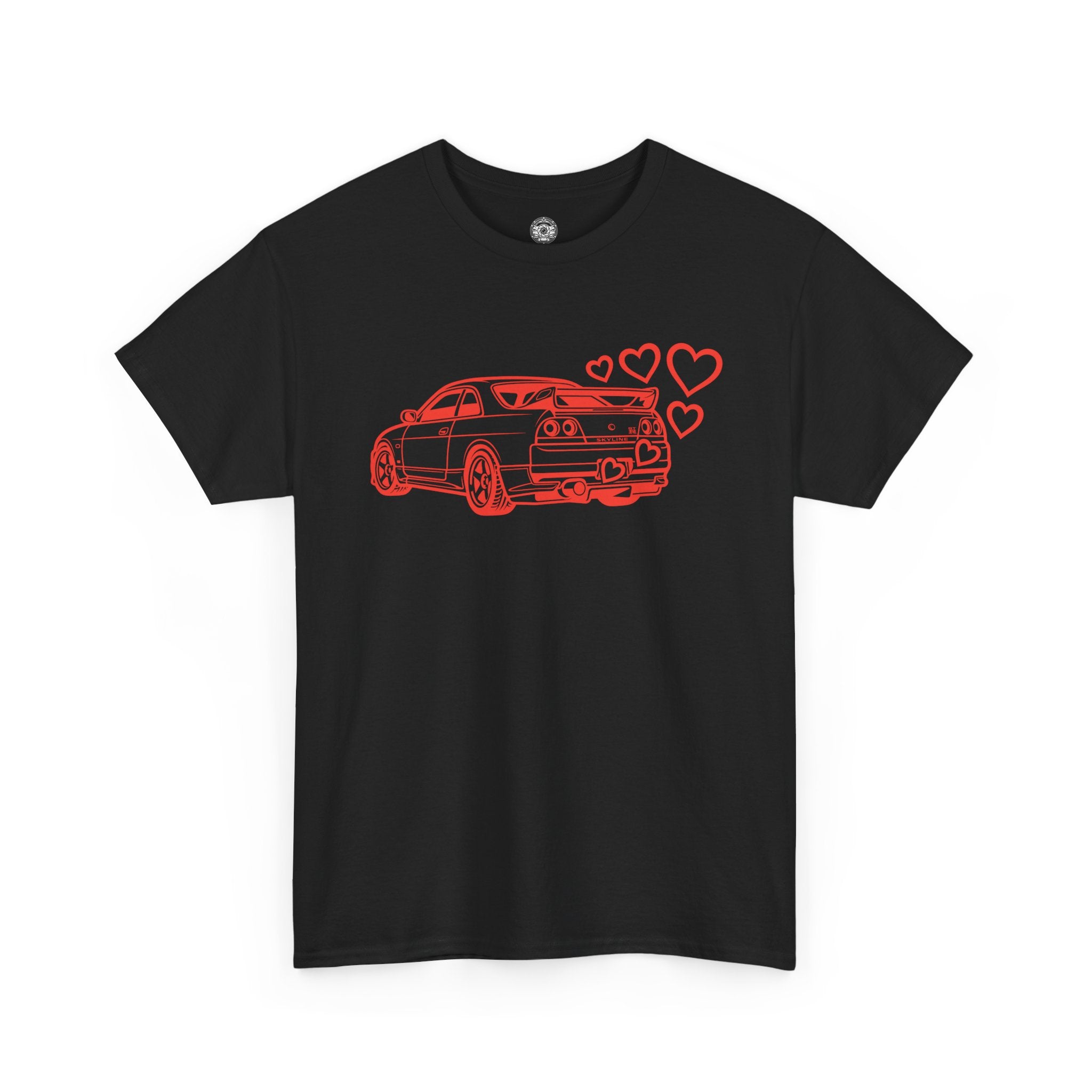 Unisex Heavy Cotton Tee — JDM Car with Hearts