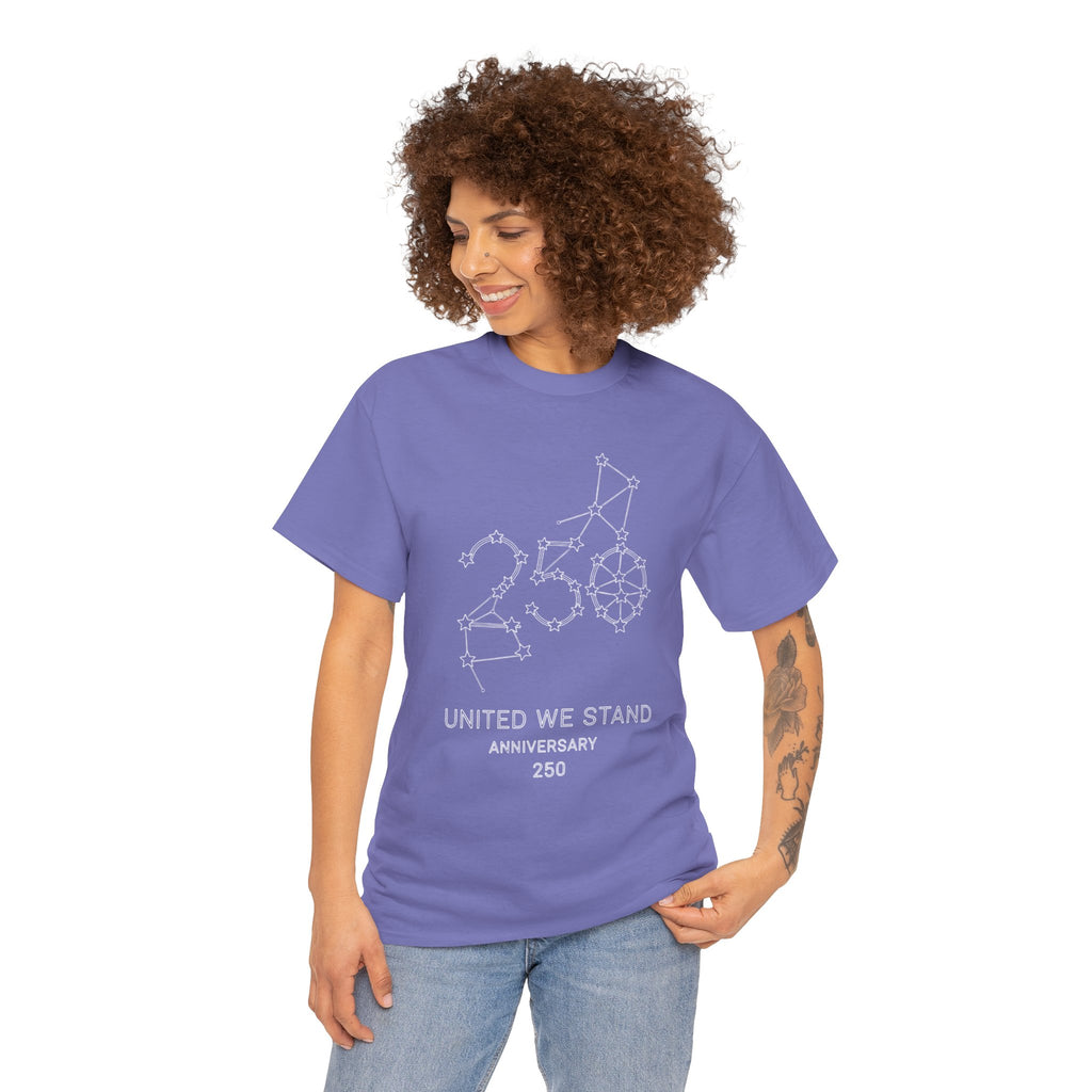 Unisex Heavy Cotton Tee — 250th Anniversary "United We Stand"