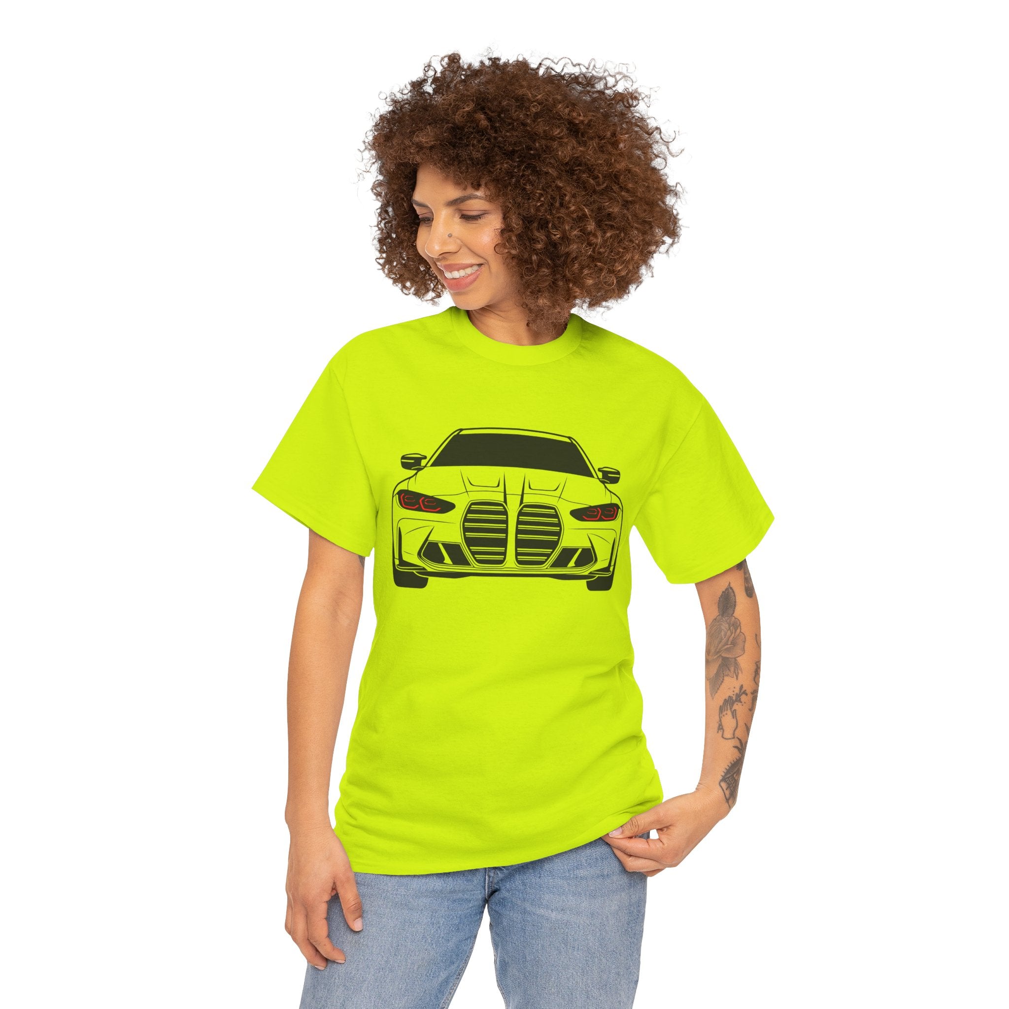 Unisex Heavy Cotton Tee — G80 Illuminated Headlights (Red)