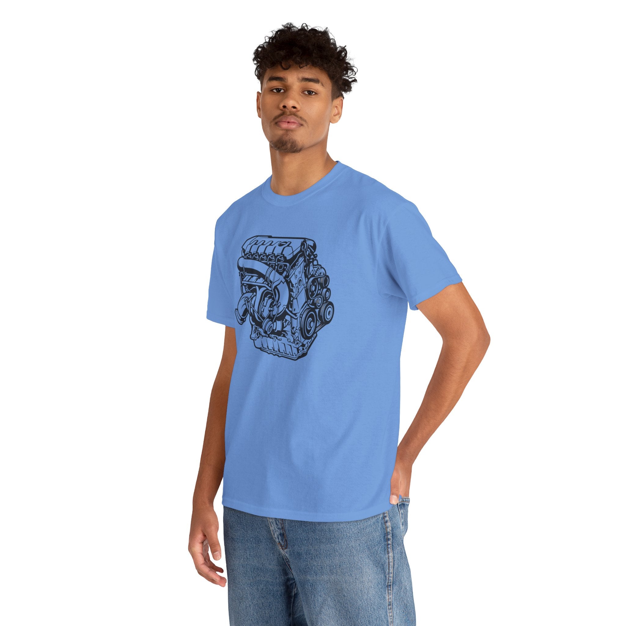 Unisex Heavy Cotton Tee — Engine Illustration (DAZA)