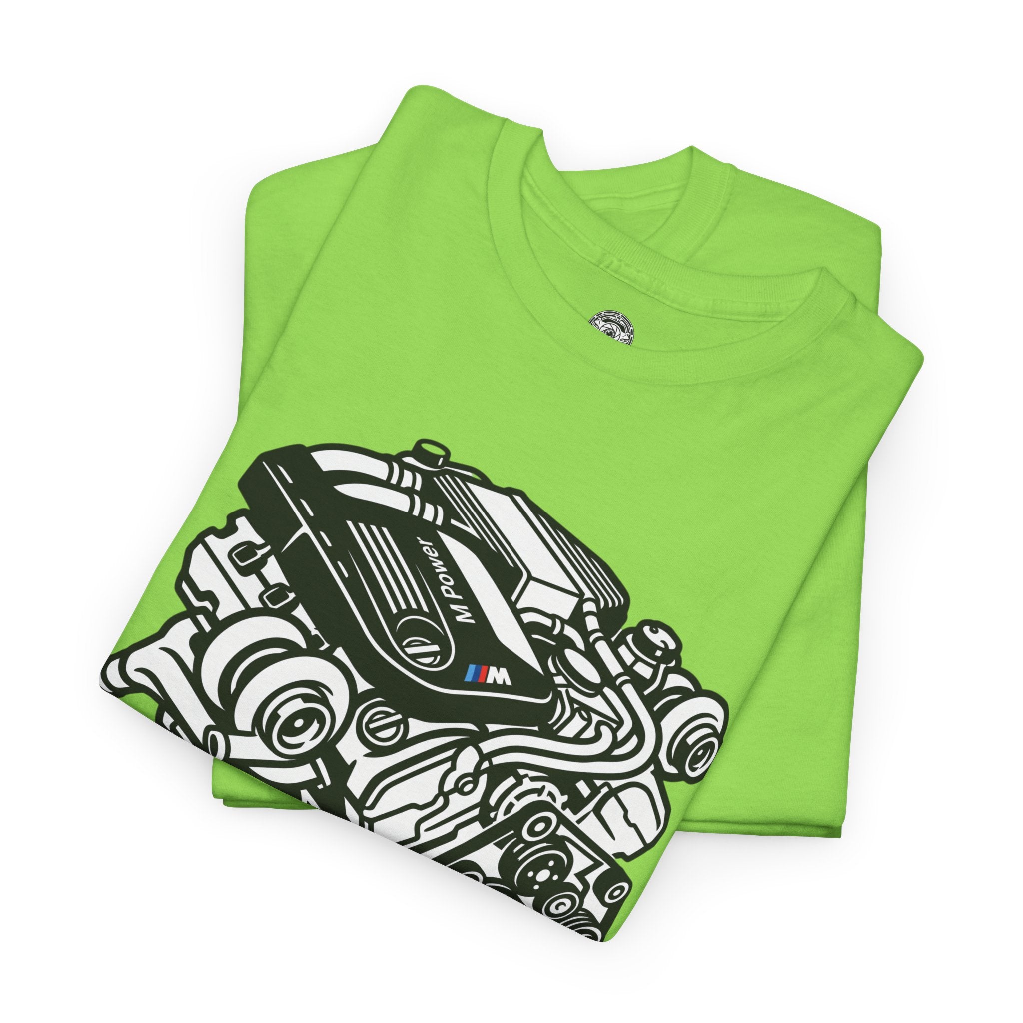 Unisex Heavy Cotton Tee — Engine Illustration (S58)