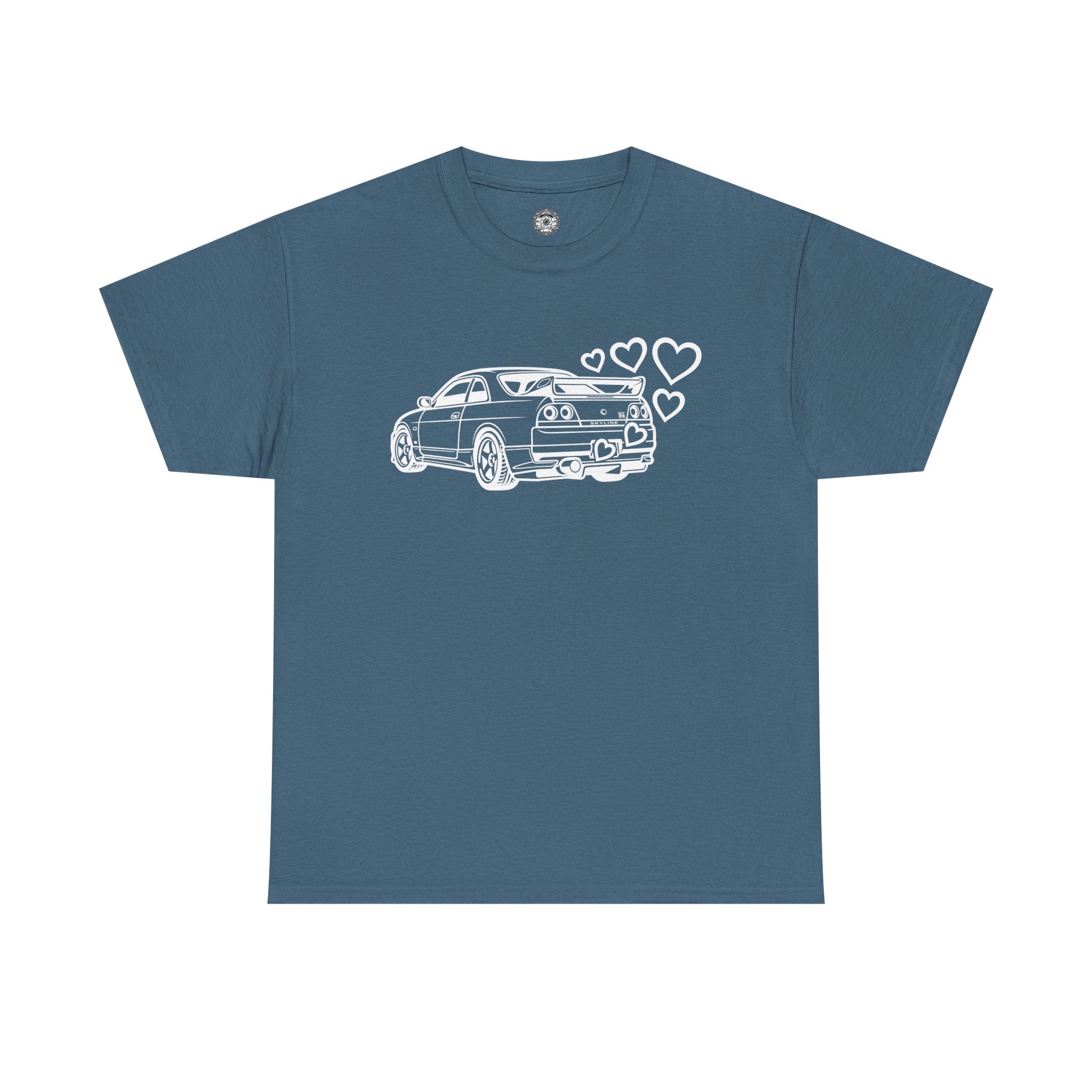 Unisex Heavy Cotton Tee — JDM Car with Hearts