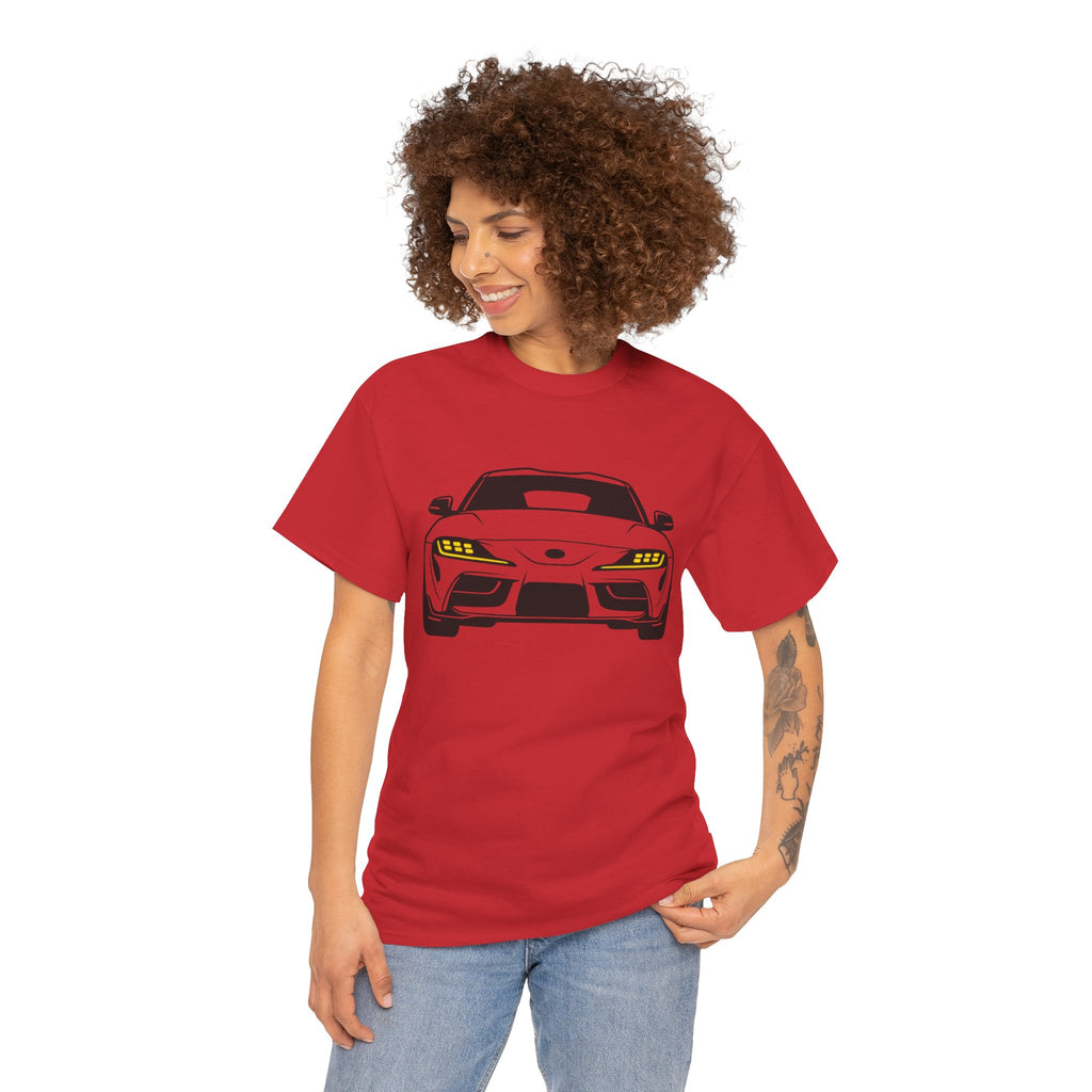 Unisex Heavy Cotton Tee — A90 Illuminated Headlights (Yellow)