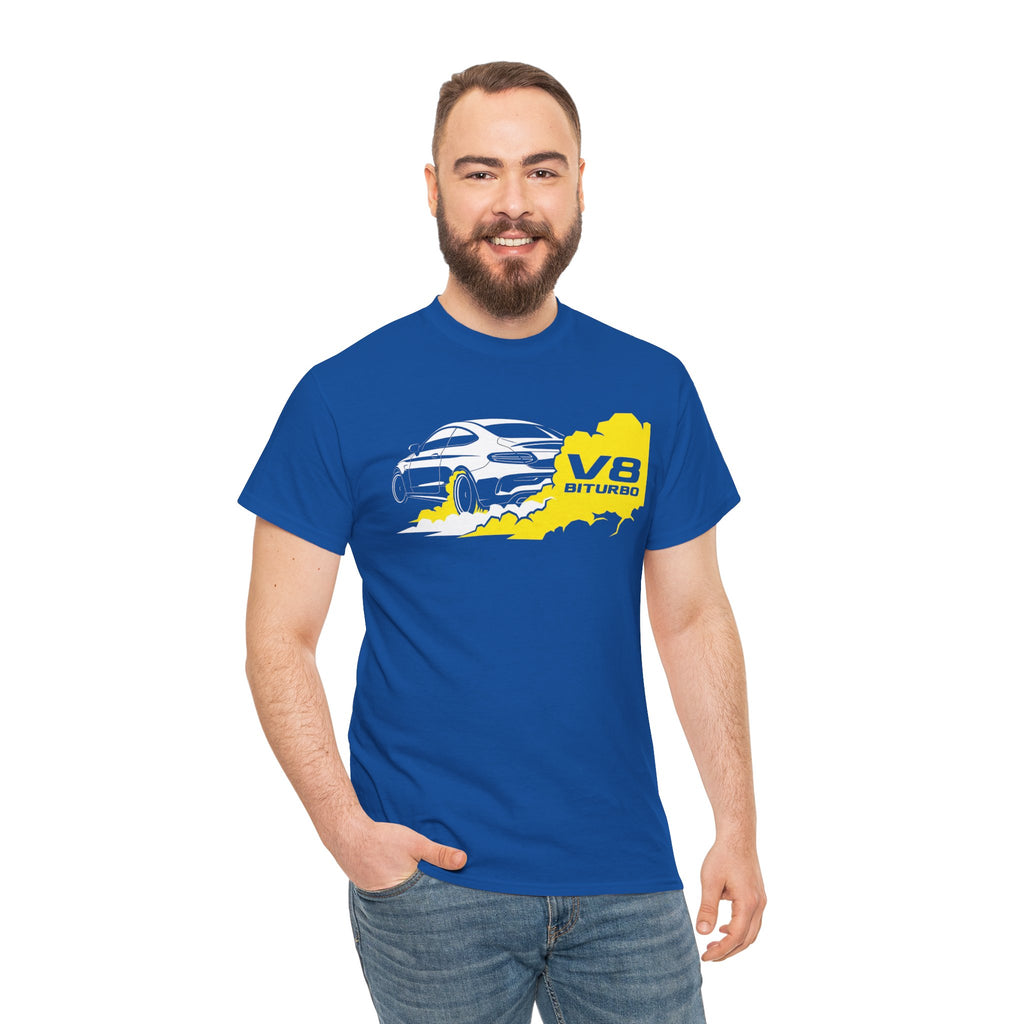 Unisex Heavy Cotton Tee — V8 Biturbo Burnout
