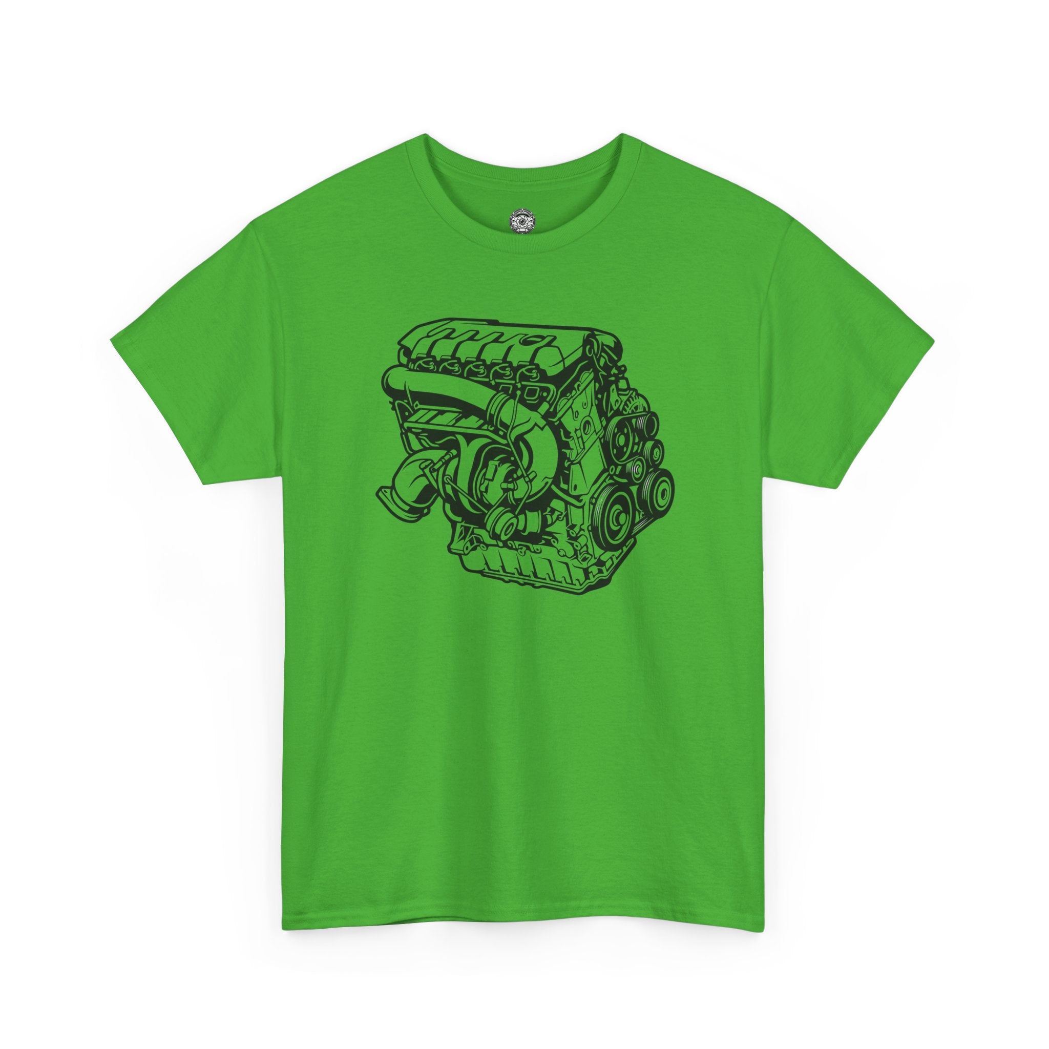 Unisex Heavy Cotton Tee — Engine Illustration (DAZA)