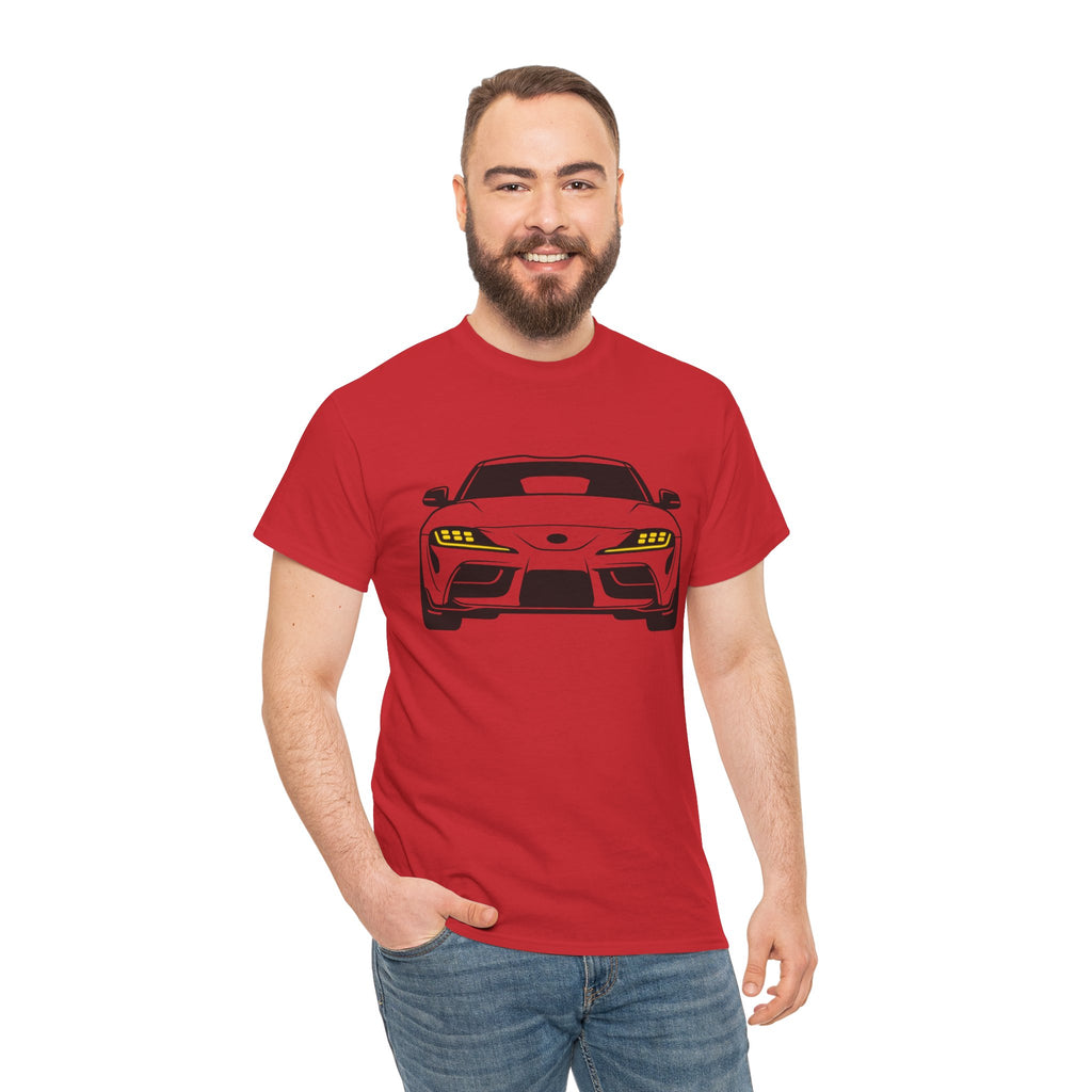 Unisex Heavy Cotton Tee — A90 Illuminated Headlights (Yellow)