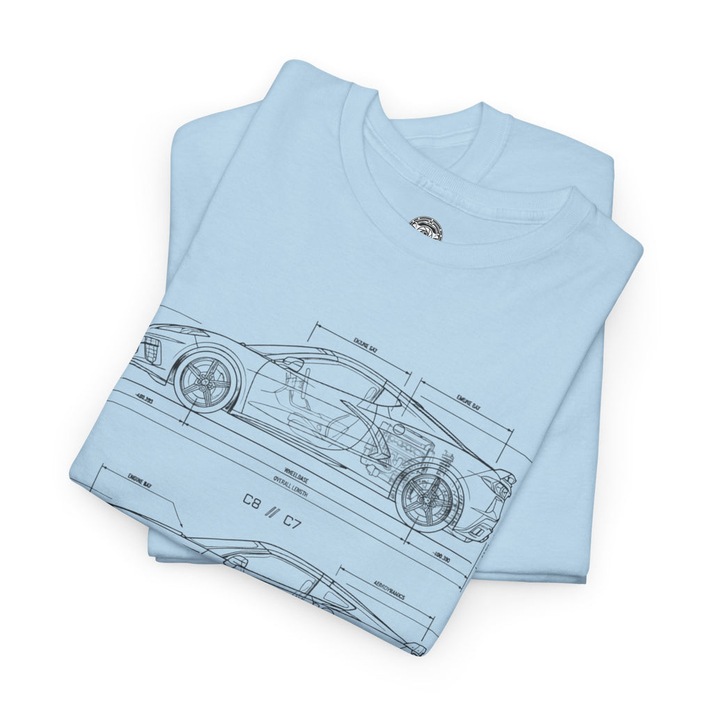 Unisex Heavy Cotton Tee — C7/C8 Blueprint