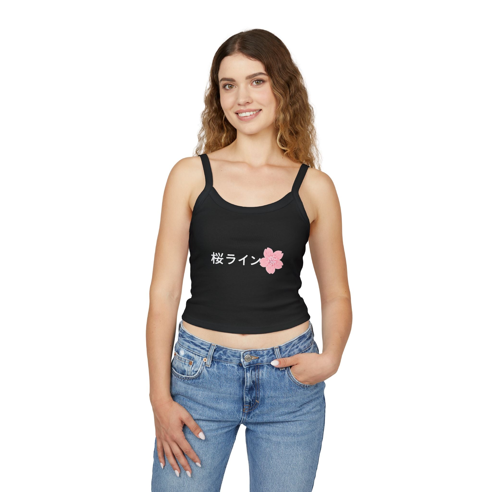 Women's Spaghetti Strap Tank — 'Sakura' Cherry Blossom