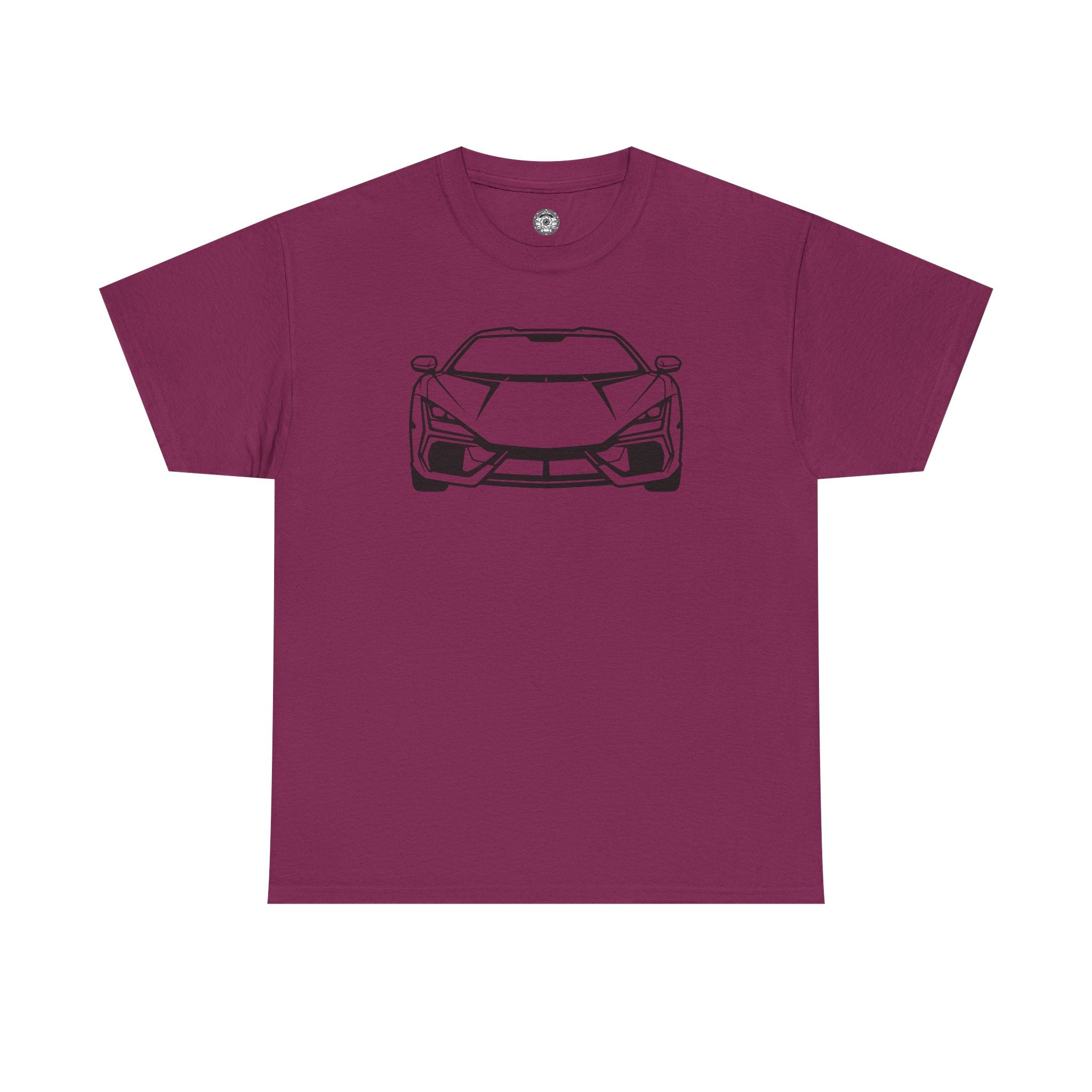 Unisex Heavy Cotton Tee — V12 Hybrid Minimalist Outline