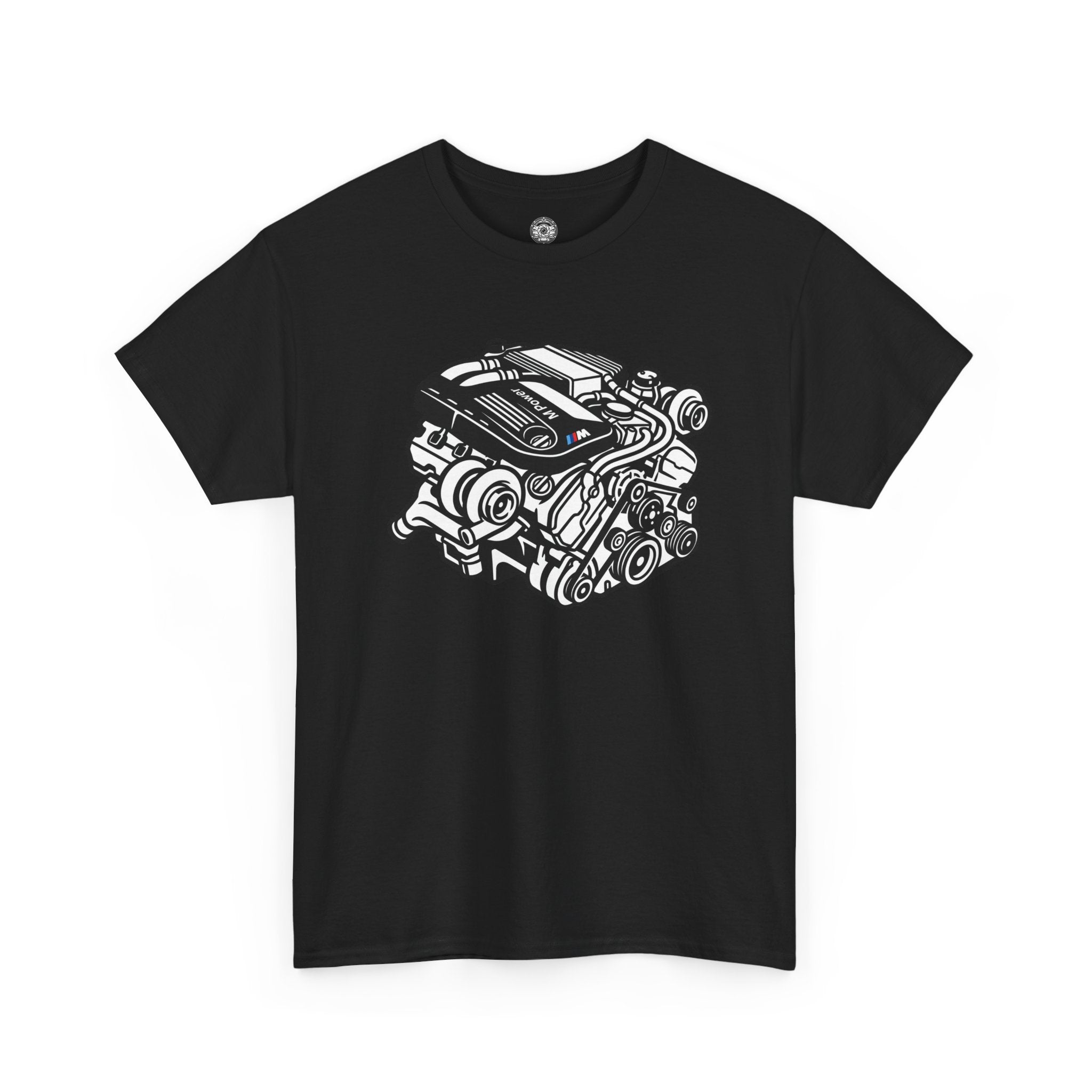 Unisex Heavy Cotton Tee — Engine Illustration (S58)