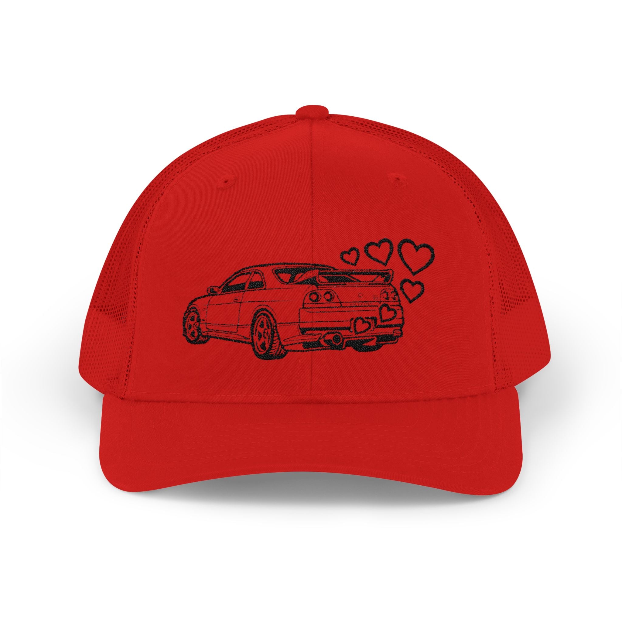 Snapback Trucker Cap — JDM Car with Hearts