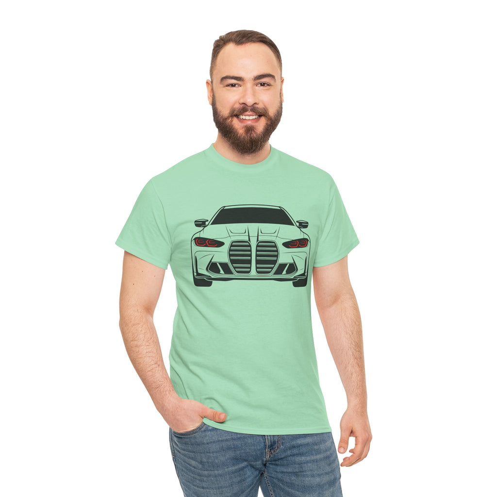 Unisex Heavy Cotton Tee — G80 Illuminated Headlights (Red)