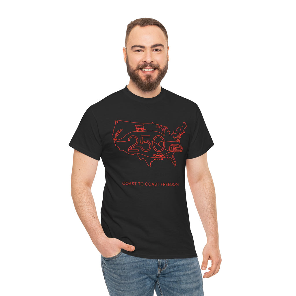 Unisex Heavy Cotton Tee — 250th Coast to Coast Freedom