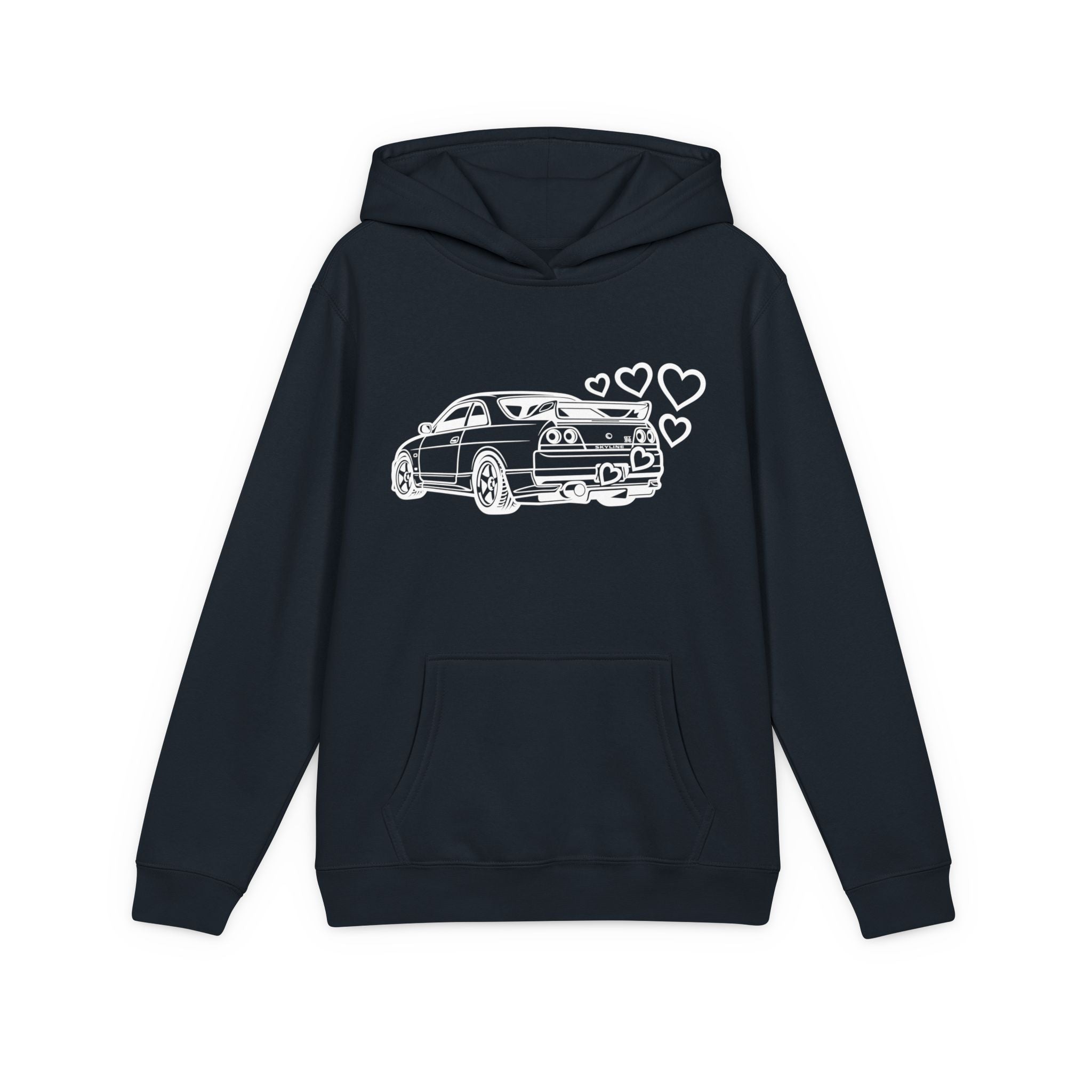 Youth V.I.T.™ Fleece Hoodie — JDM Car with Hearts